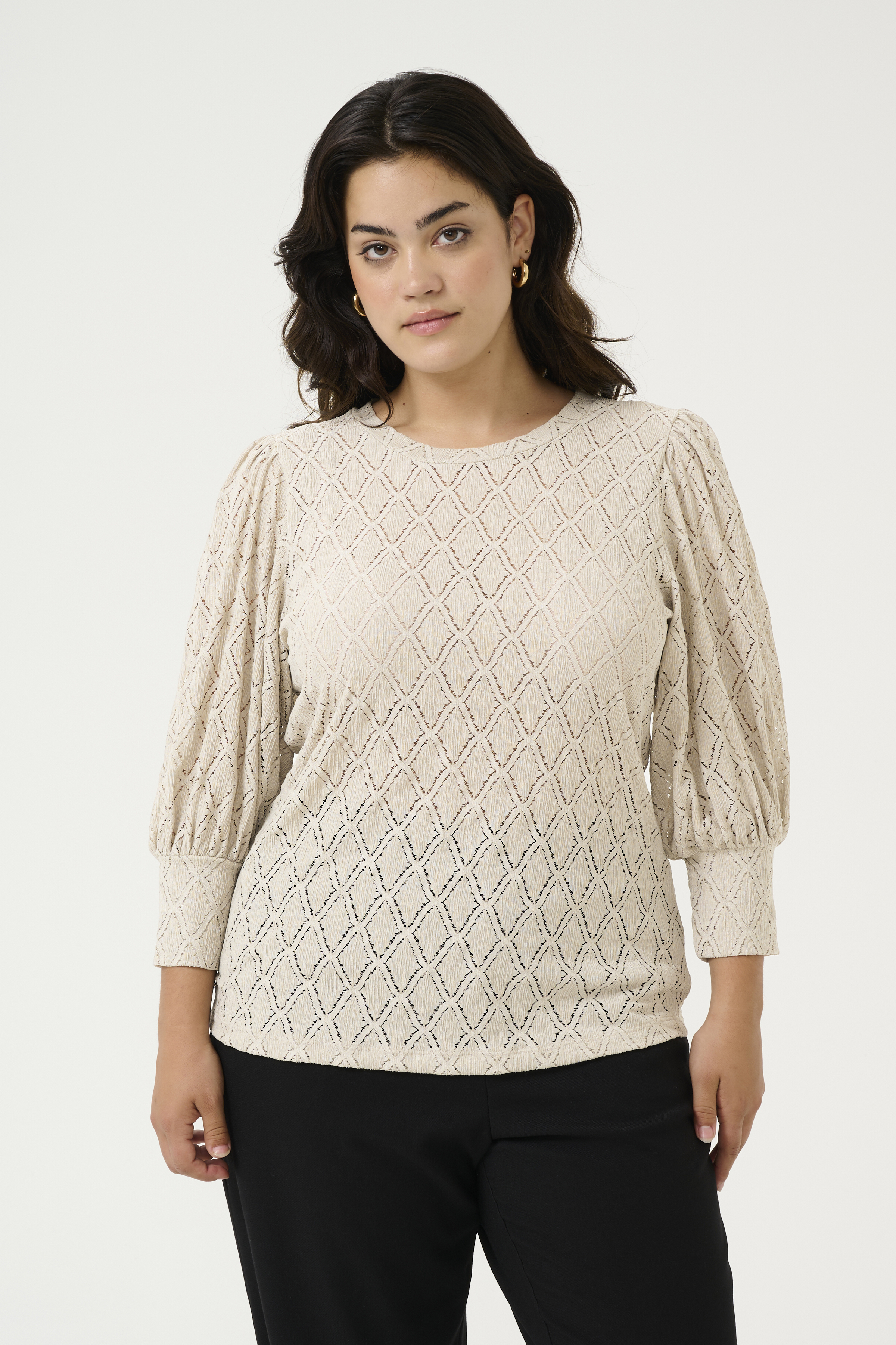 Kaffe Curve KCtia Blouse - Grijs - grootte L vor Vrouwen