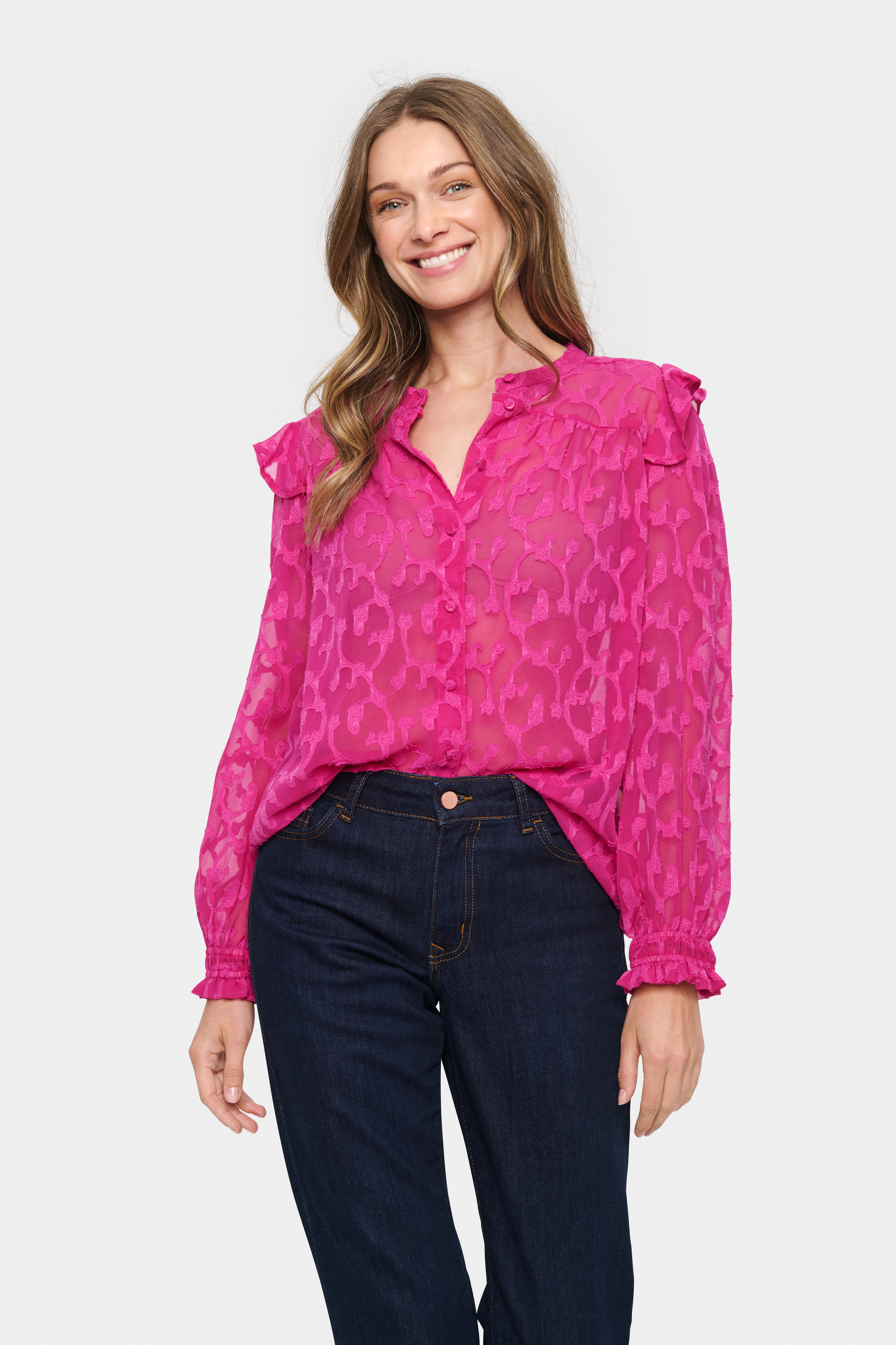Saint Tropez FivaSZ Blus - Pink - str S för Dam