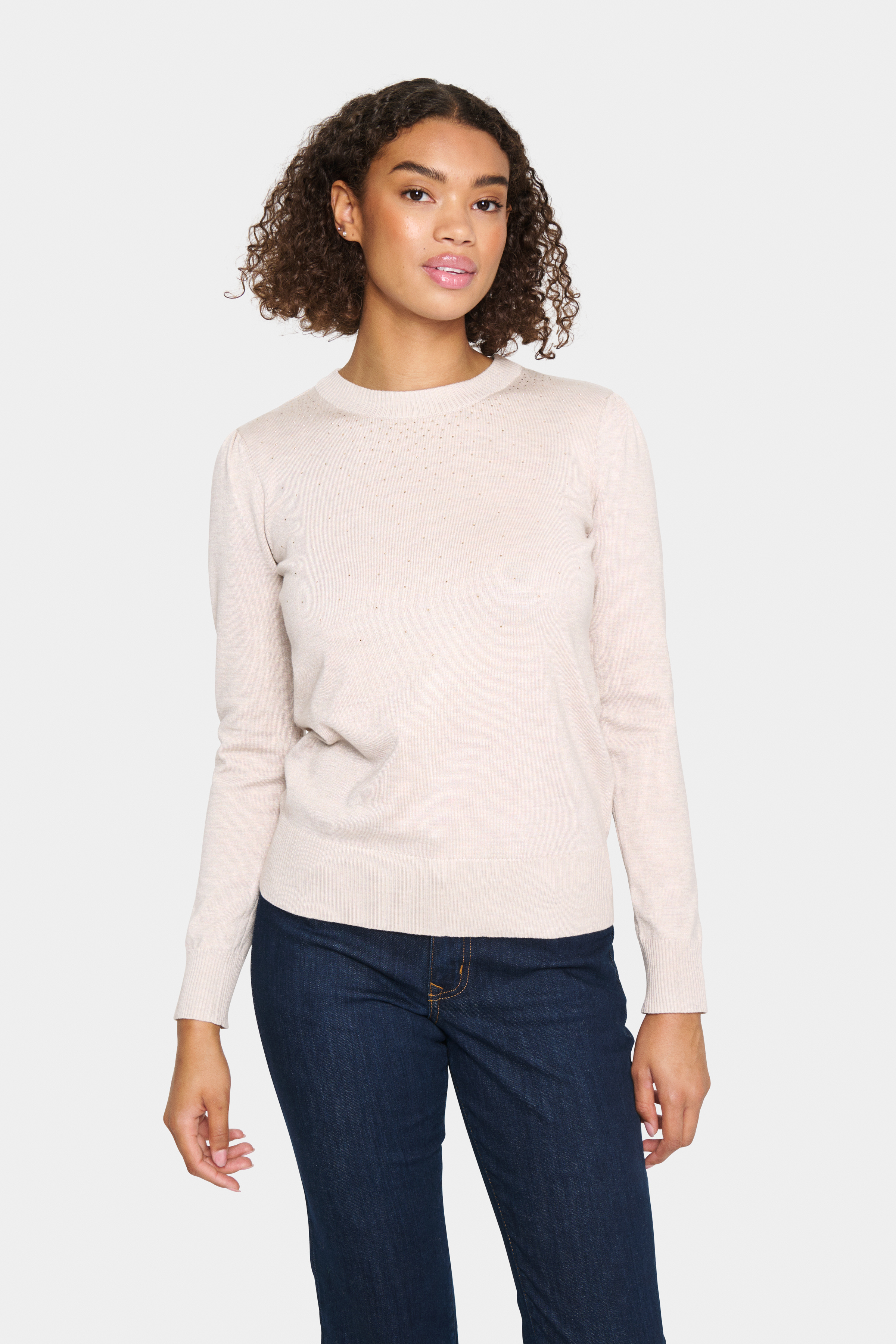 Saint Tropez CherriSZ Pullover - Nature - grootte XS vor Vrouwen