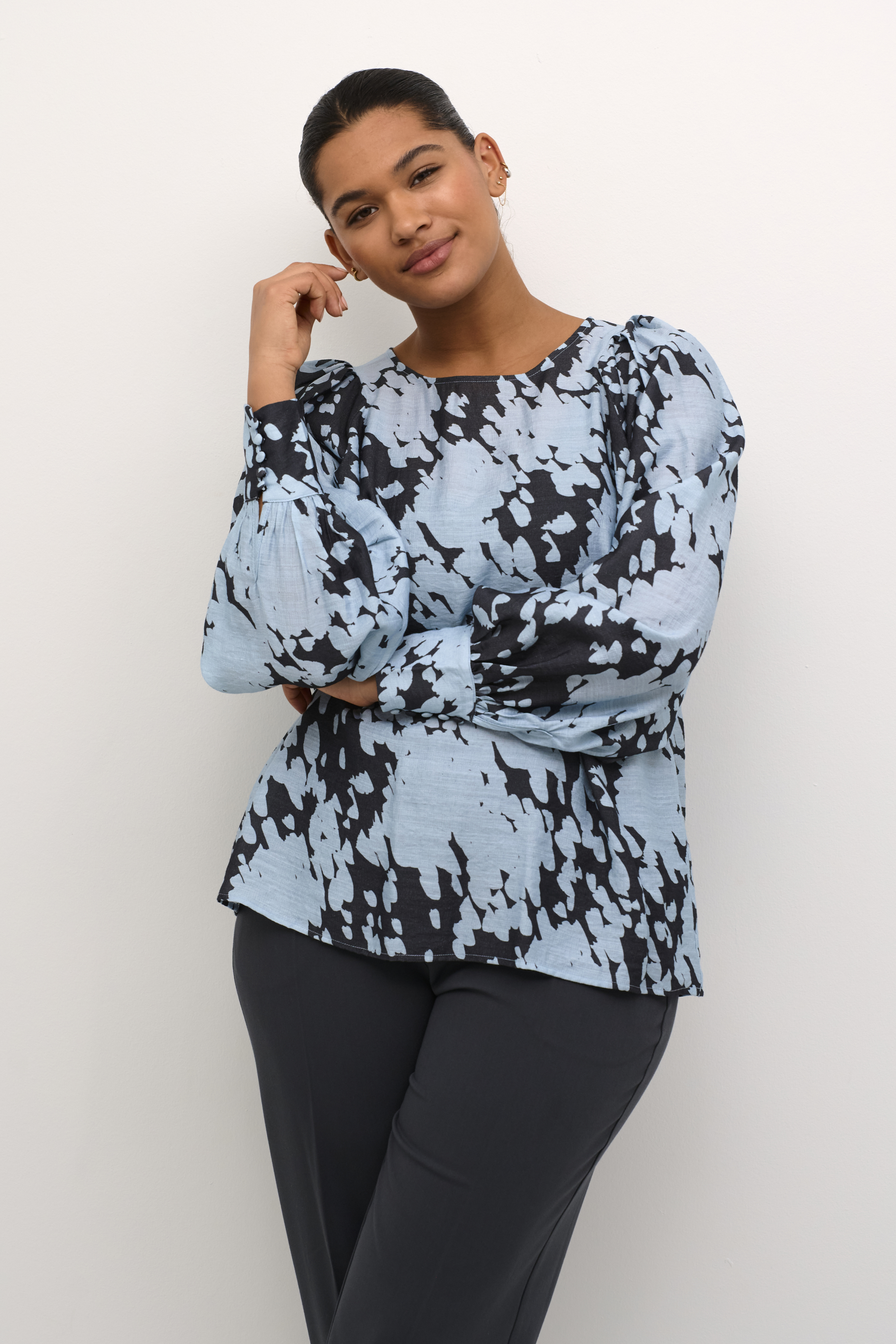 Kaffe Curve KCluma Blus - Multi color - str 52 för Dam