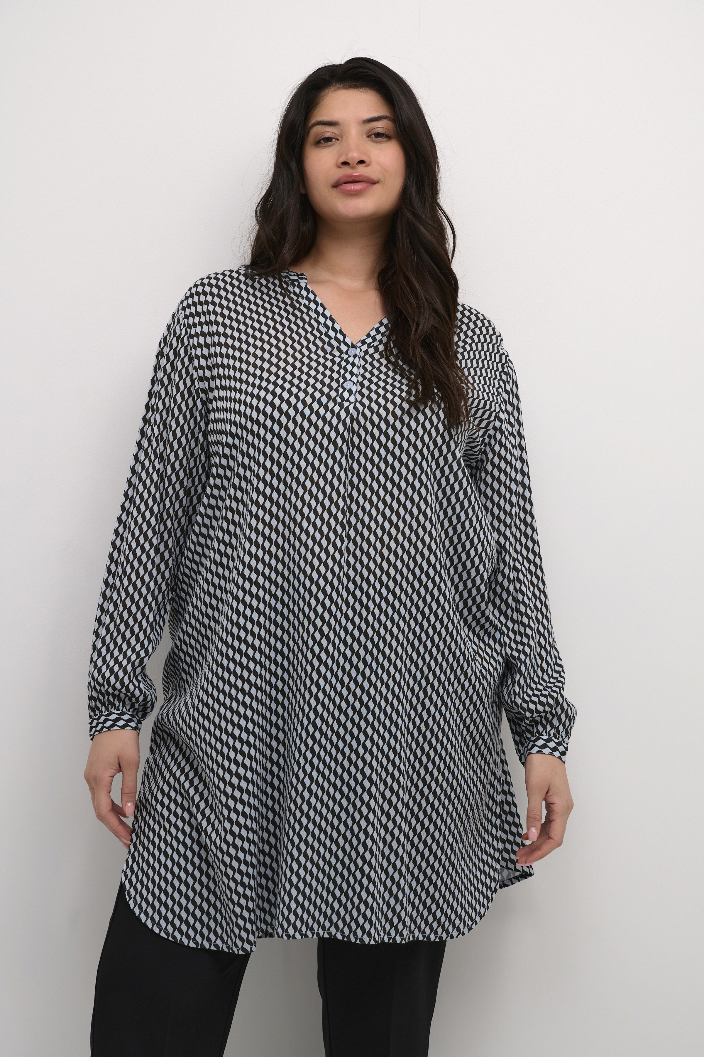 Kaffe Curve KCami Tuniek - Blauw - grootte 54 vor Vrouwen