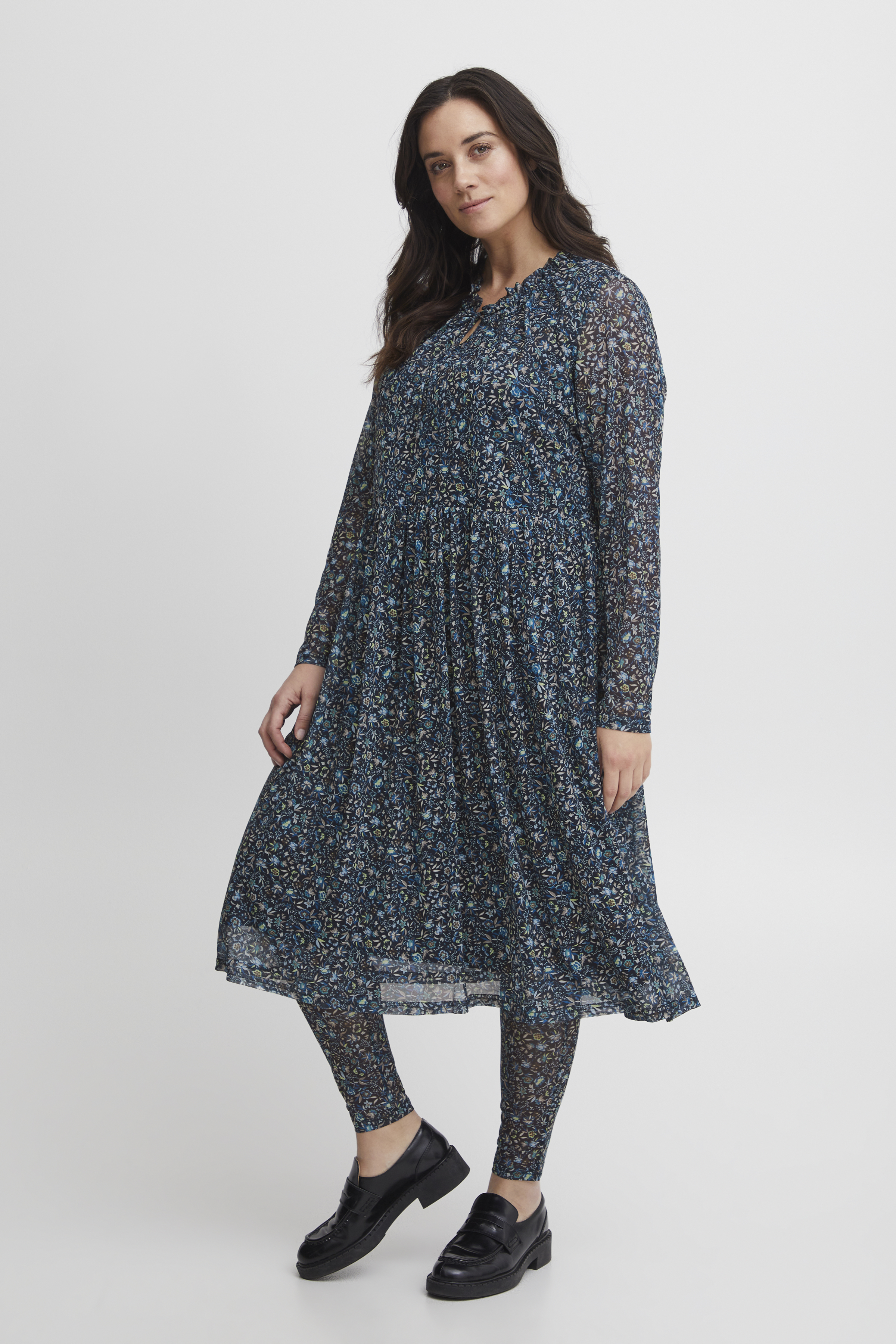 Fransa Plus Size Selection Kjole FPMESH Kjole i størrelse 52 i Grøn til Damer