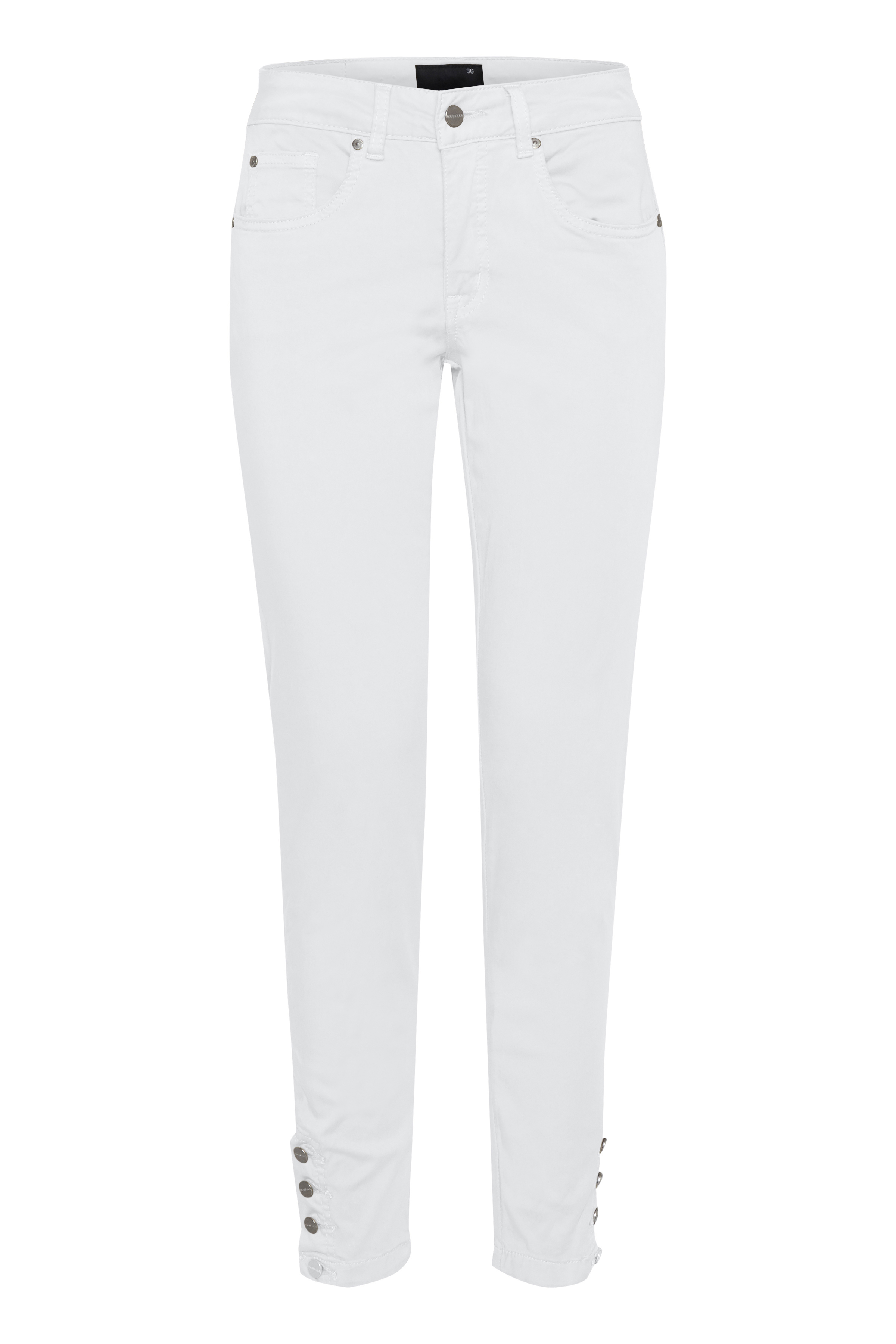 Dranella Dame 5-lommet bløde bukser med stretch Hvid bukser fra til dame Hvid Pashion.dk