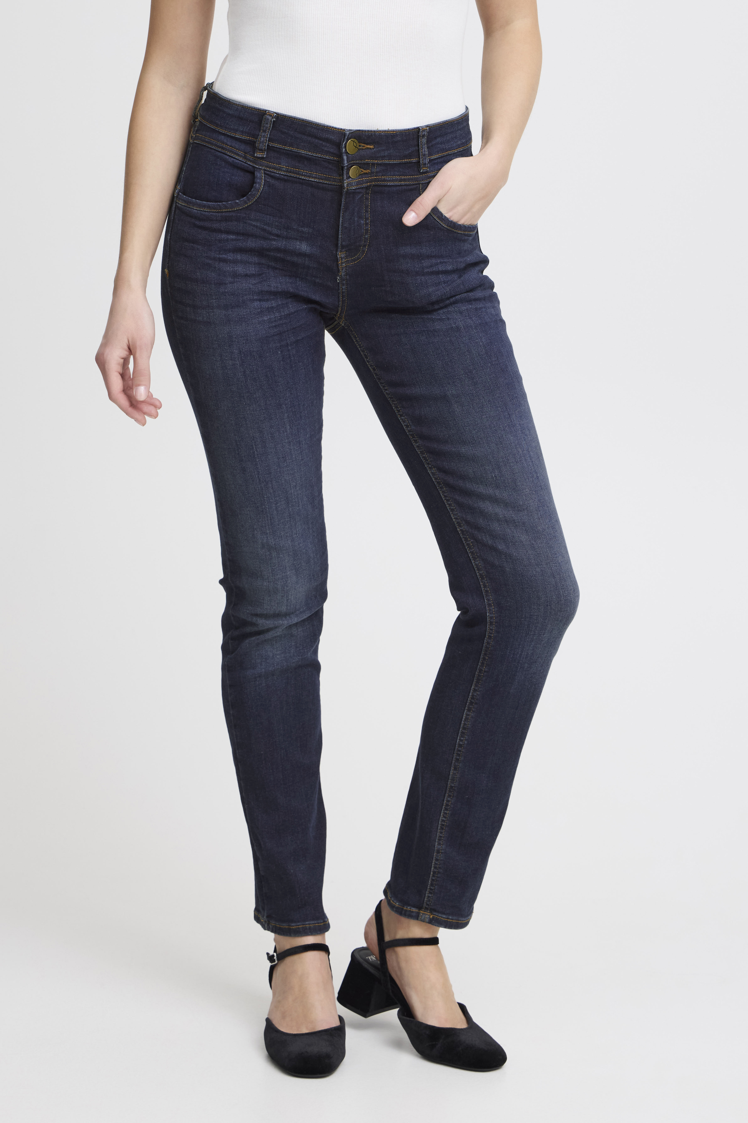 Fransa FRZomal Jeans - Blå - str 36 för Dam