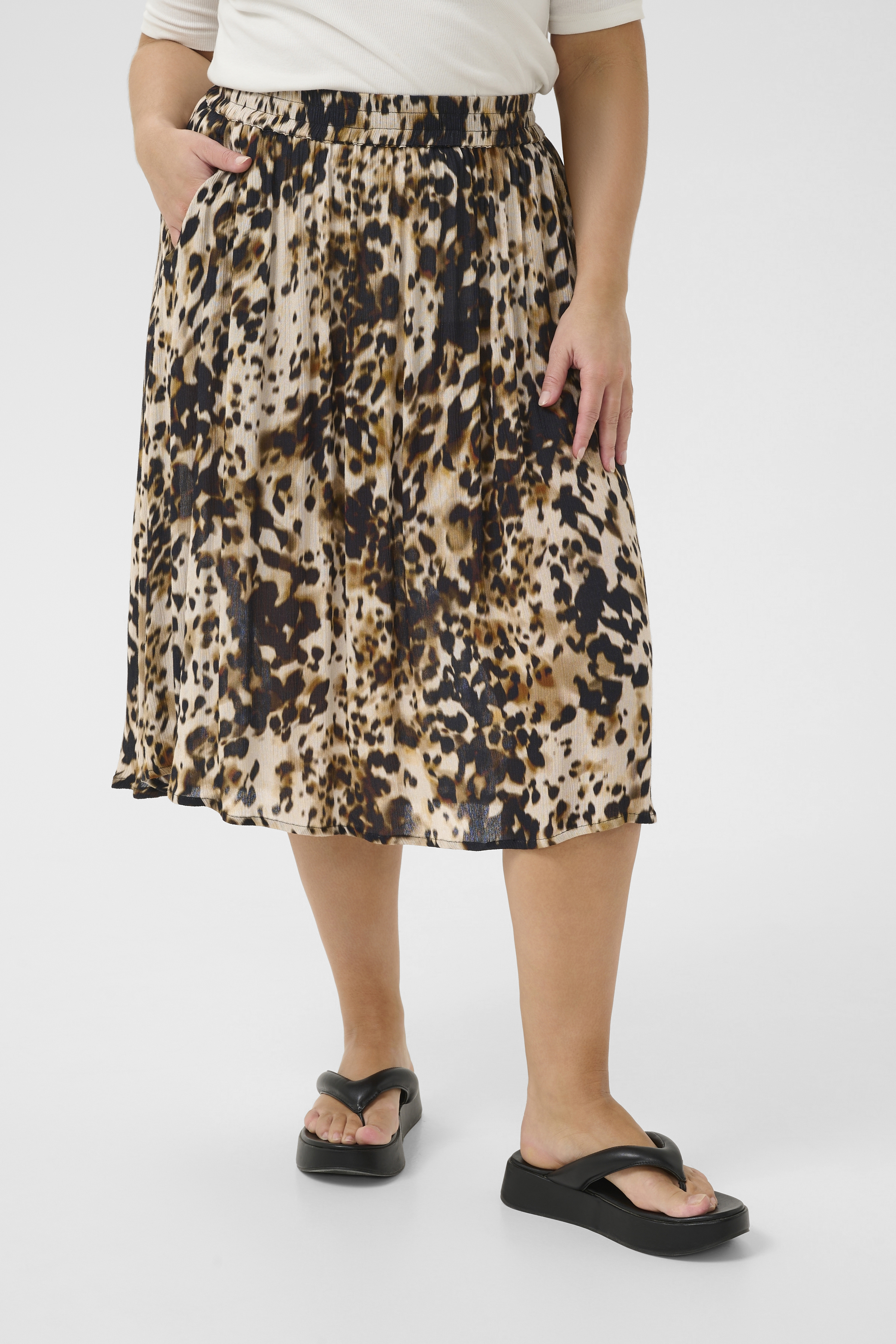 Kaffe Curve KCisma Rok in grootte 54 in Nature - door 100% Viscose (LENZINGT ECOVEROT) voor Vrouwen