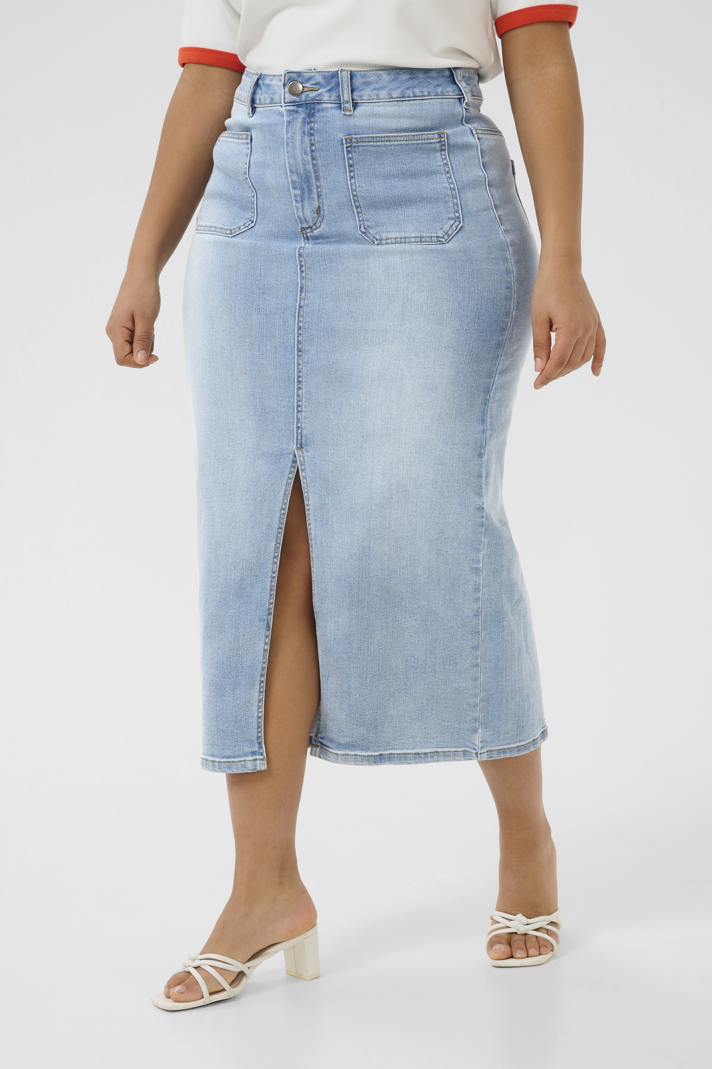 Kaffe Curve KCsina Rok - Blauw - grootte 46 vor Vrouwen