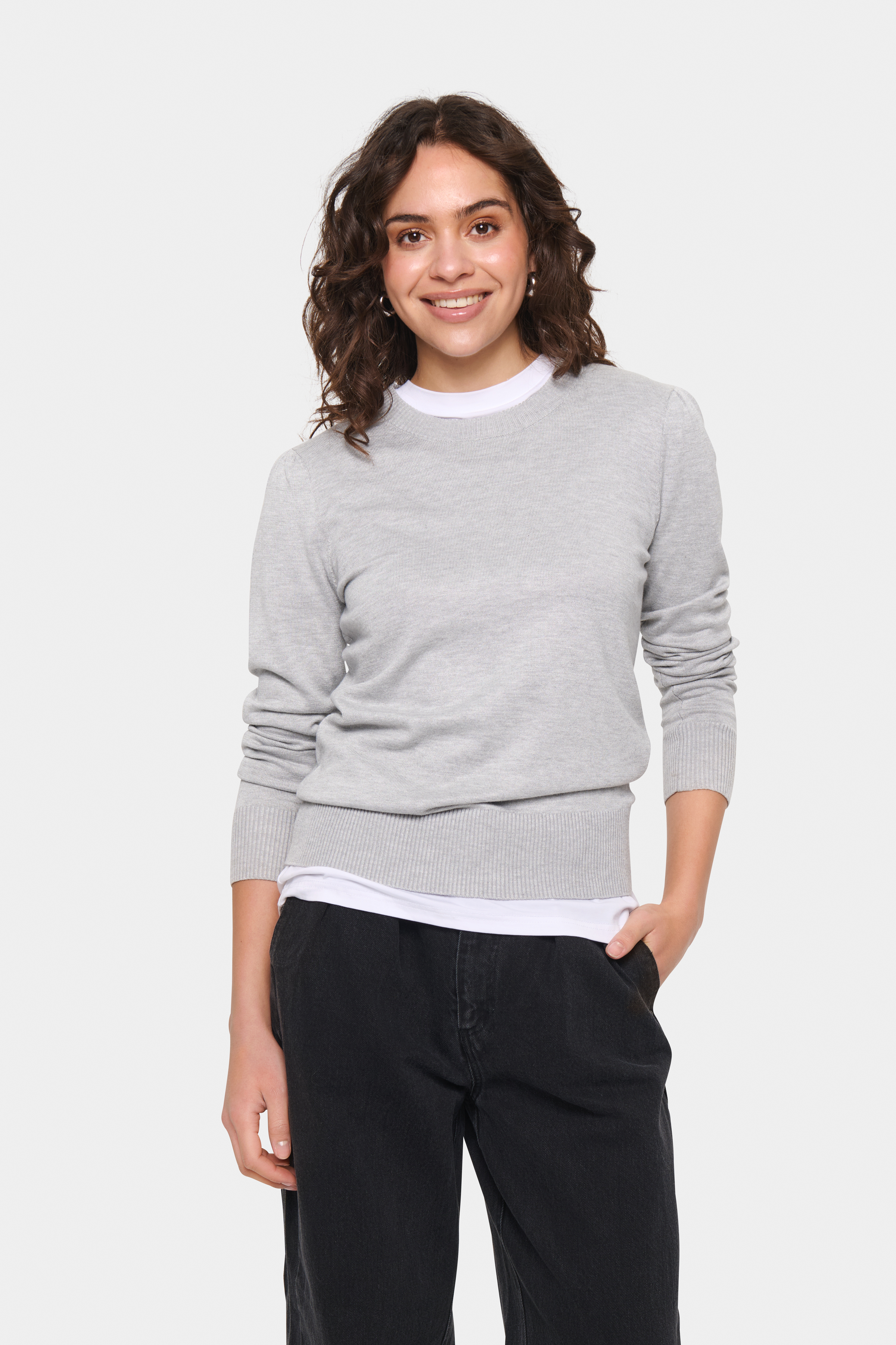 Saint Tropez MilaSZ Pullover i størrelse XXL i Grå til Damer
