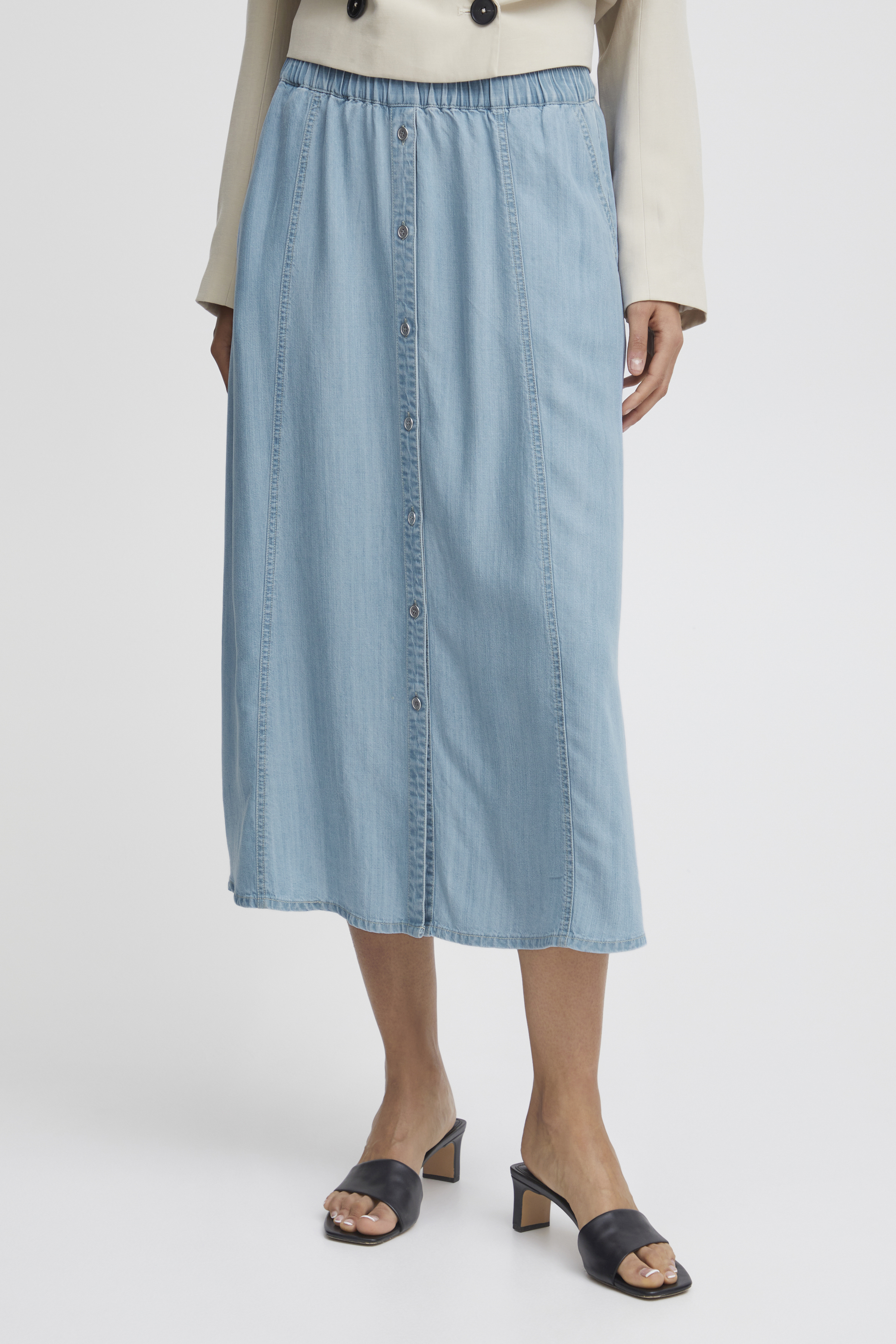 b.young BYLANA Rok in grootte 34 in Blauw - door 100% Lyocell voor Vrouwen