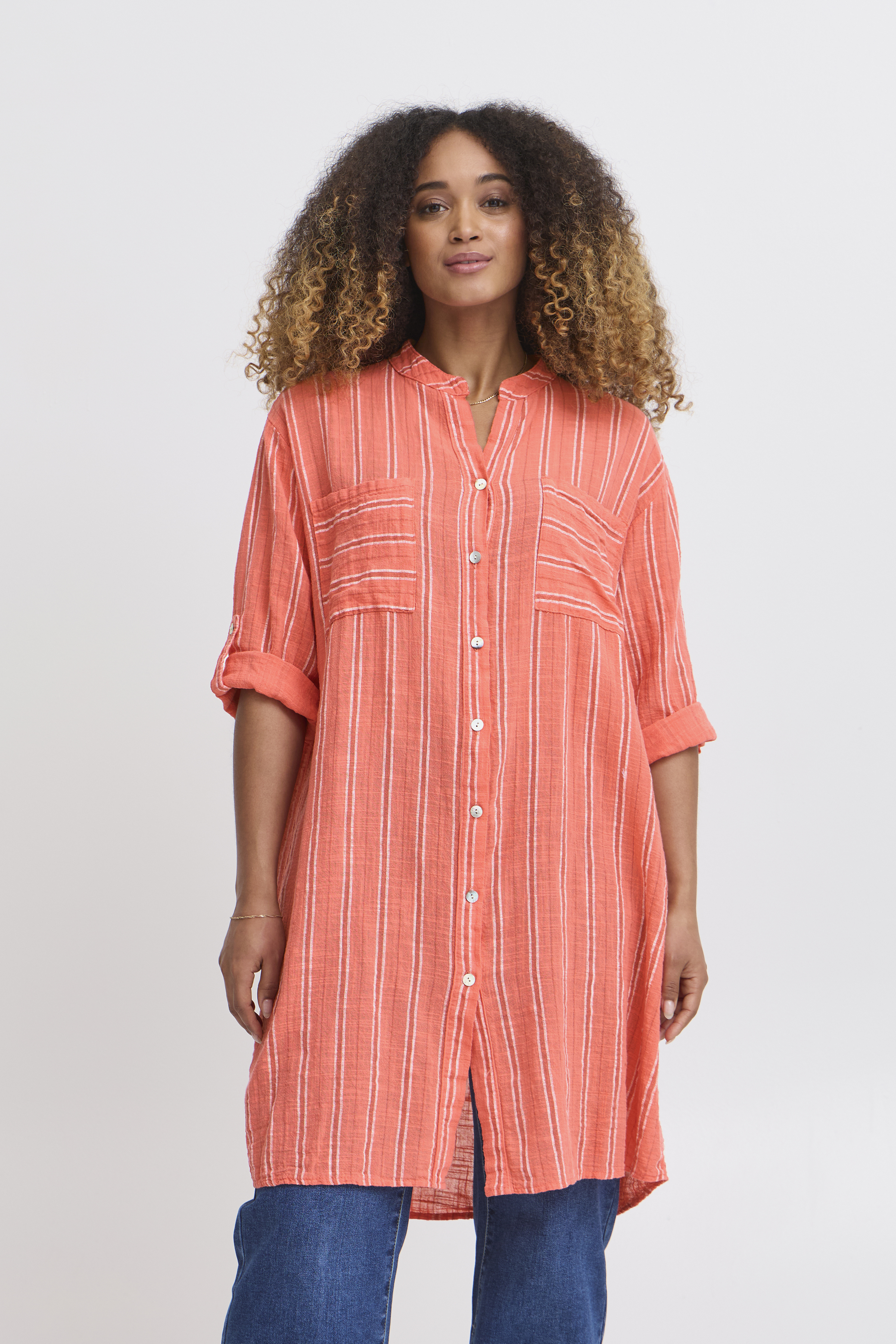 Sorbet SBALEXA Bluse i størrelse S/M i Orange til Damer