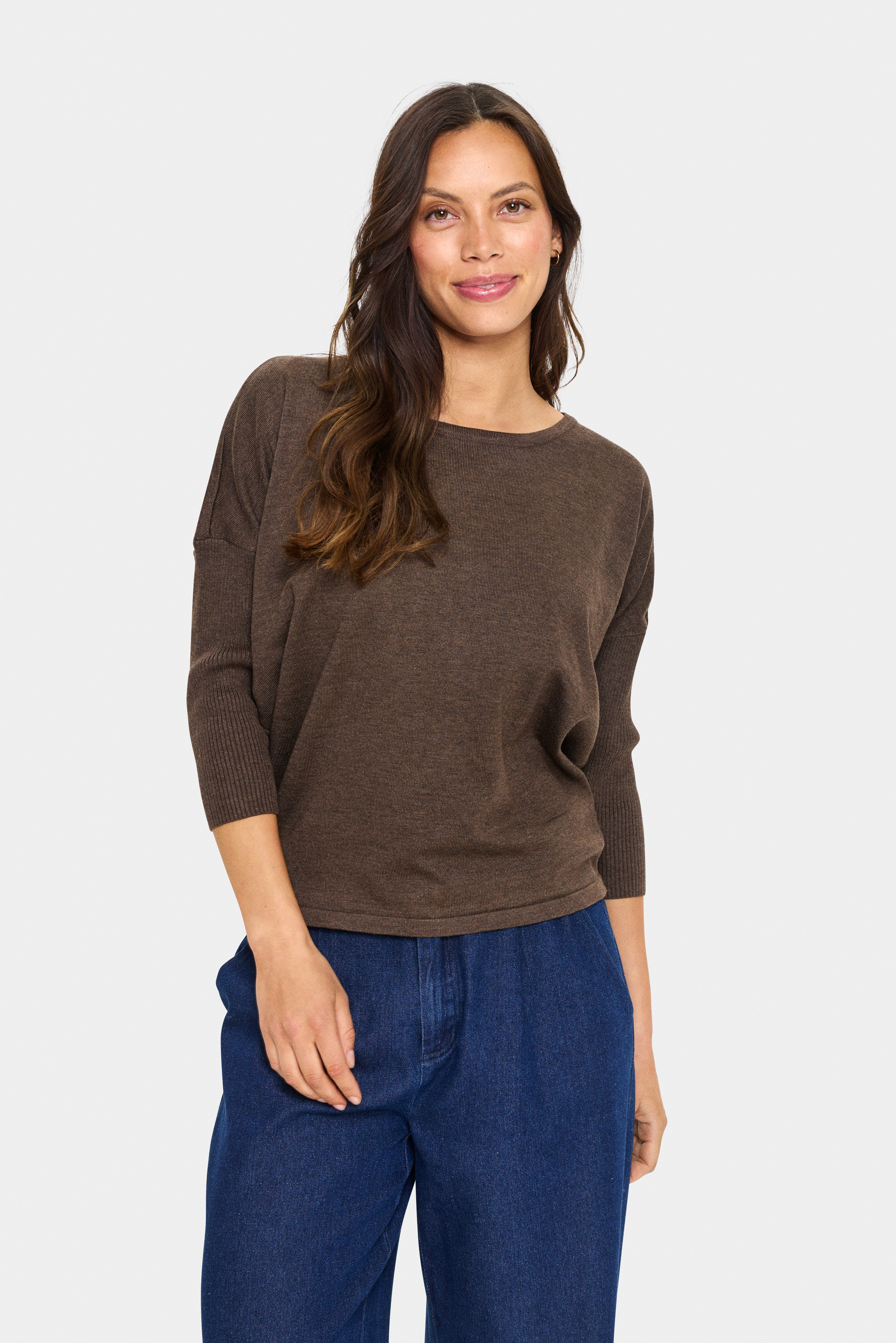 Saint Tropez A2561, Pullover - Brown - str XL för Dam