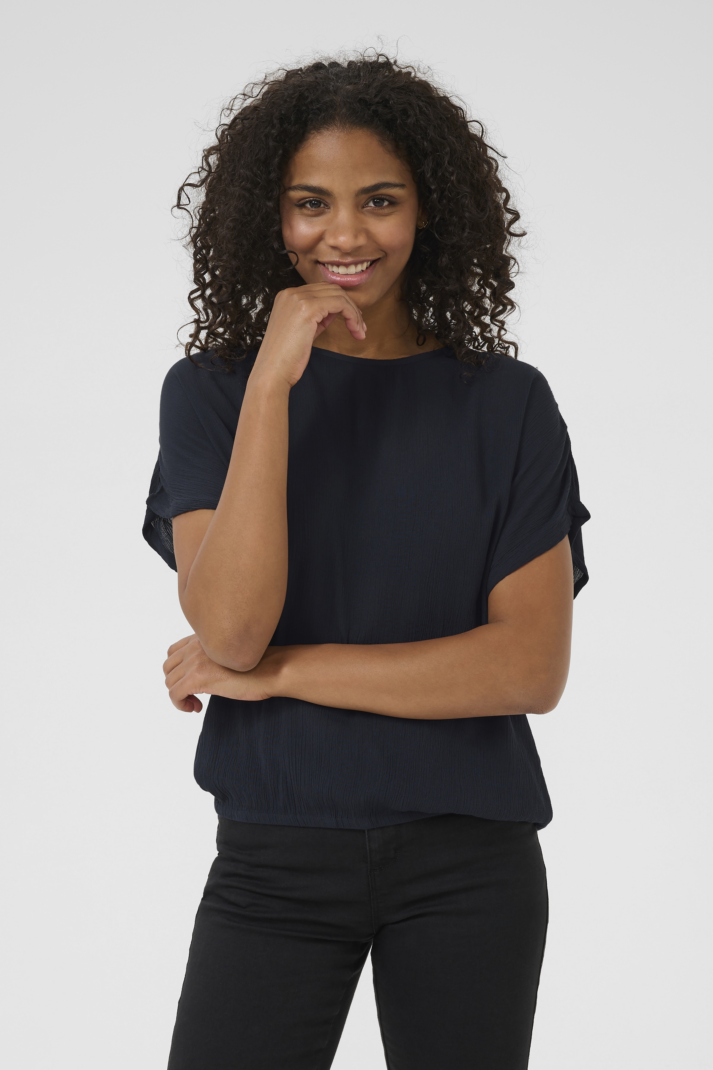 Kaffe Korte mouwen shirt  - Blauw - grootte 34 vor Vrouwen
