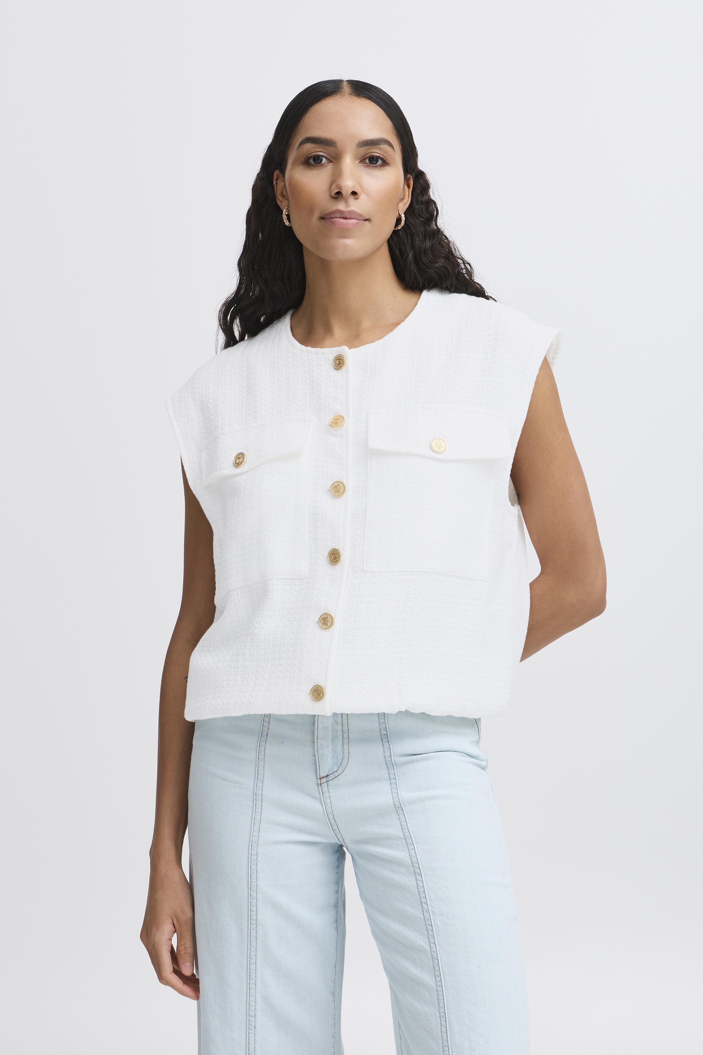b.young BYEPIAN Vest - Wit - grootte 44 vor Vrouwen