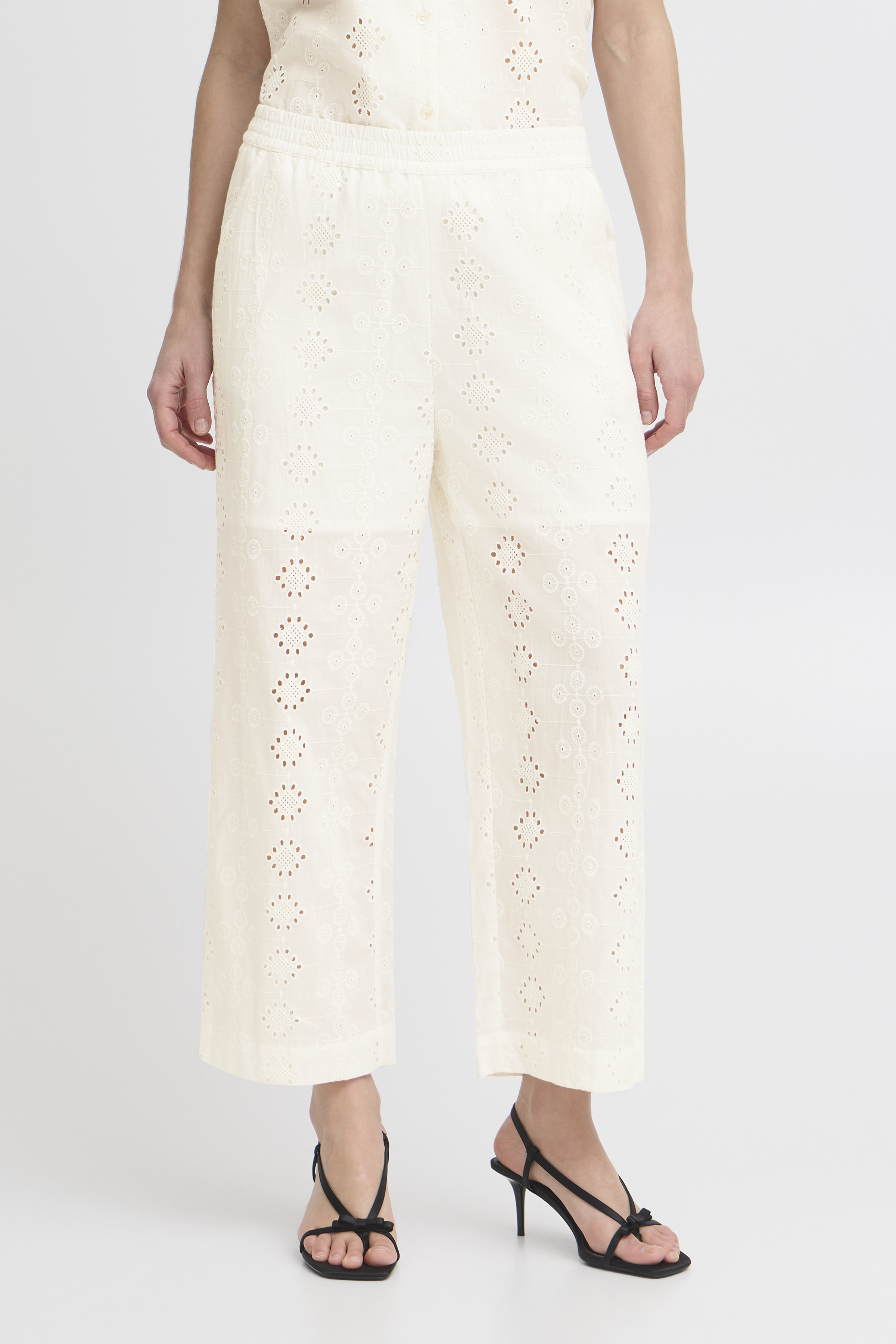b.young BYINGENLIS Broek - Wit - grootte 40 vor Vrouwen