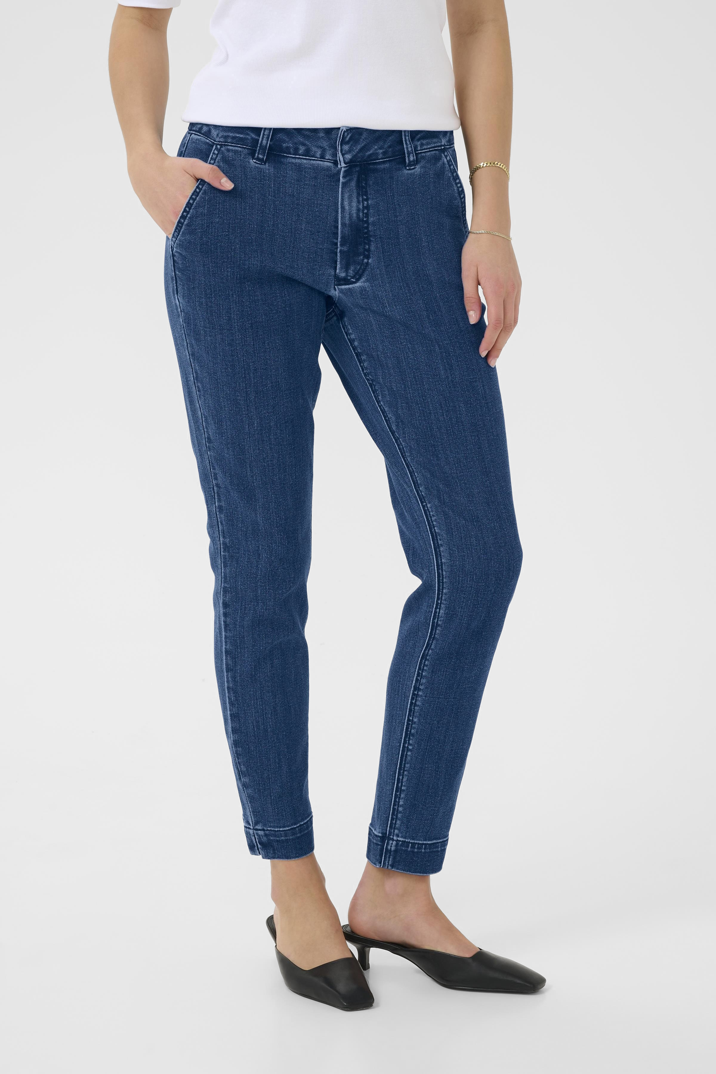 Kaffe KAlea Jeans i størrelse 34 i Blå til Damer
