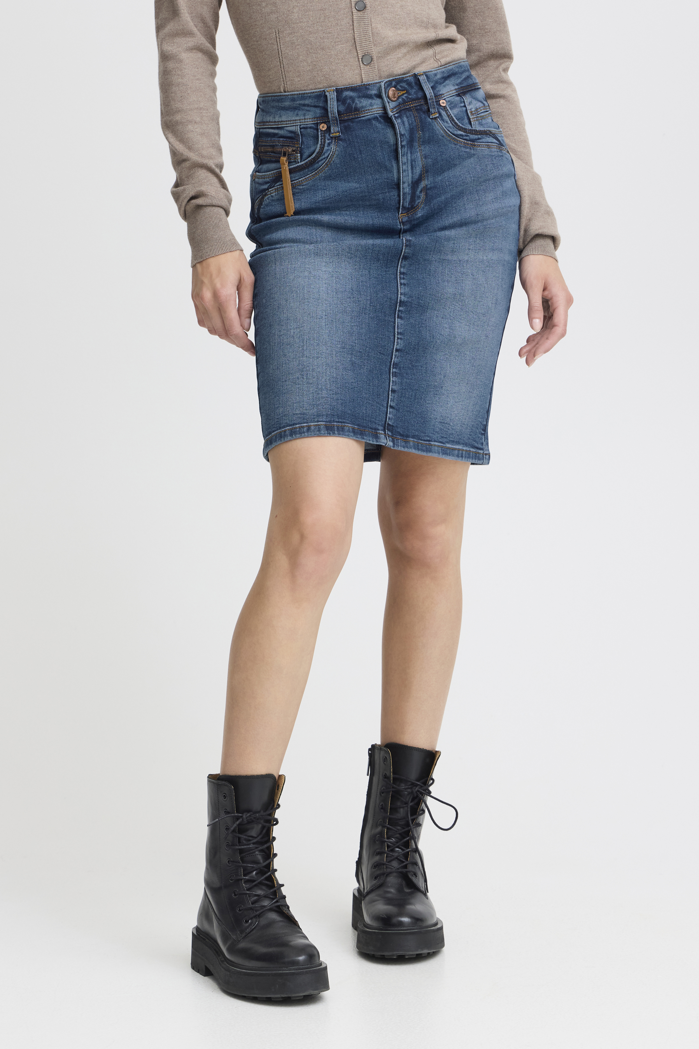 Pulz Jeans PZKAROLINA Kjol - Blå - str 36 för Dam