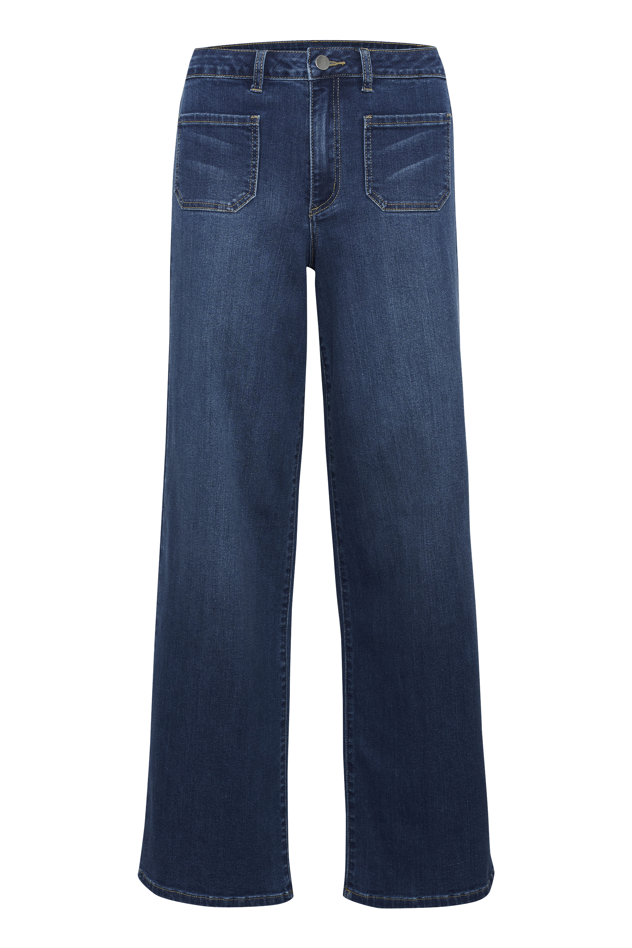 Kaffe KAkarla Jeans in grootte 46 in Blauw - door 75% Katoen, 13% Viscose, 10% Polyester, 2% Elastaan voor Vrouwen