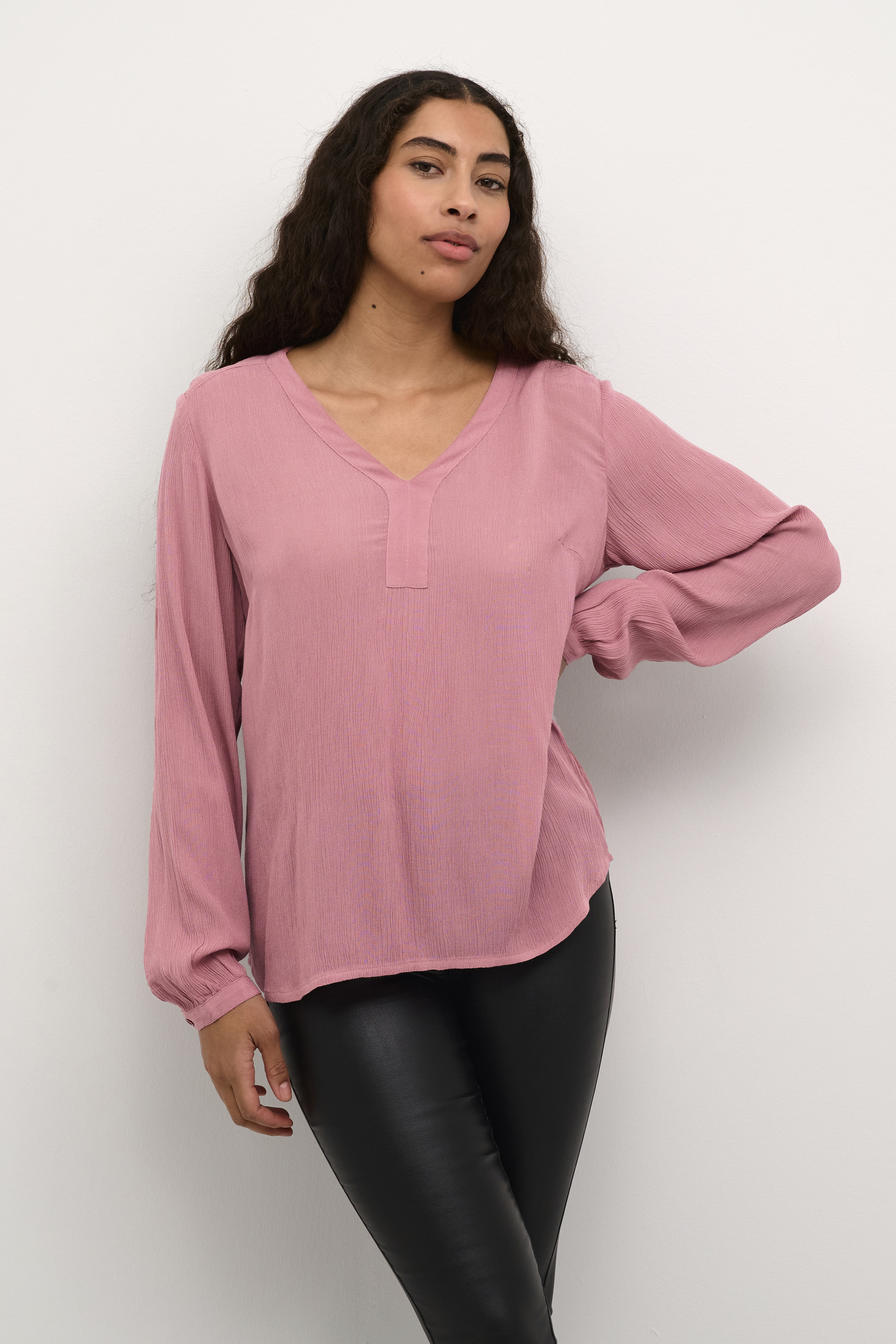 Kaffe Amber Blus - Pink - str 36 för Dam