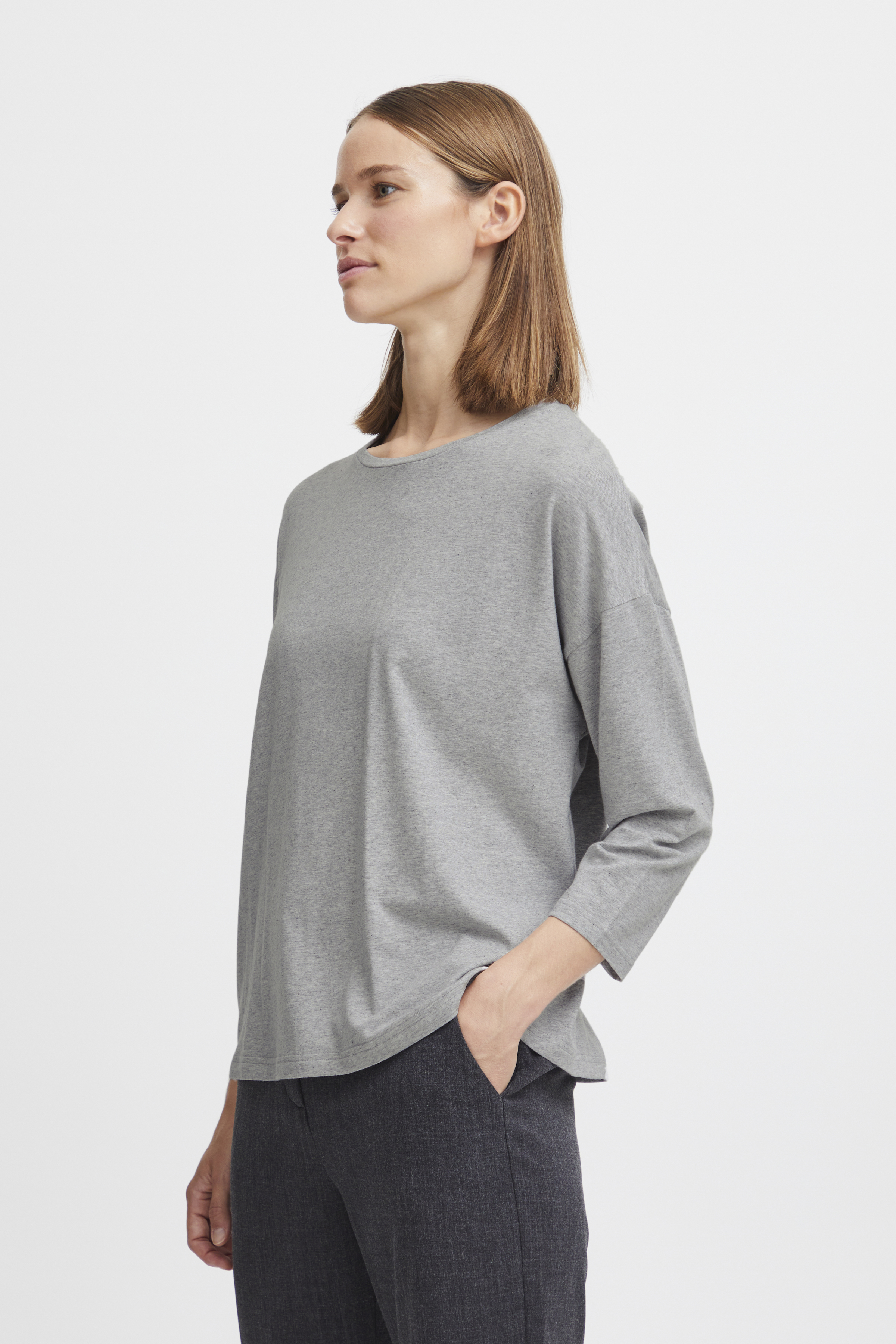 b.young BYPAMILA T-shirt - Grijs - grootte XS vor Vrouwen