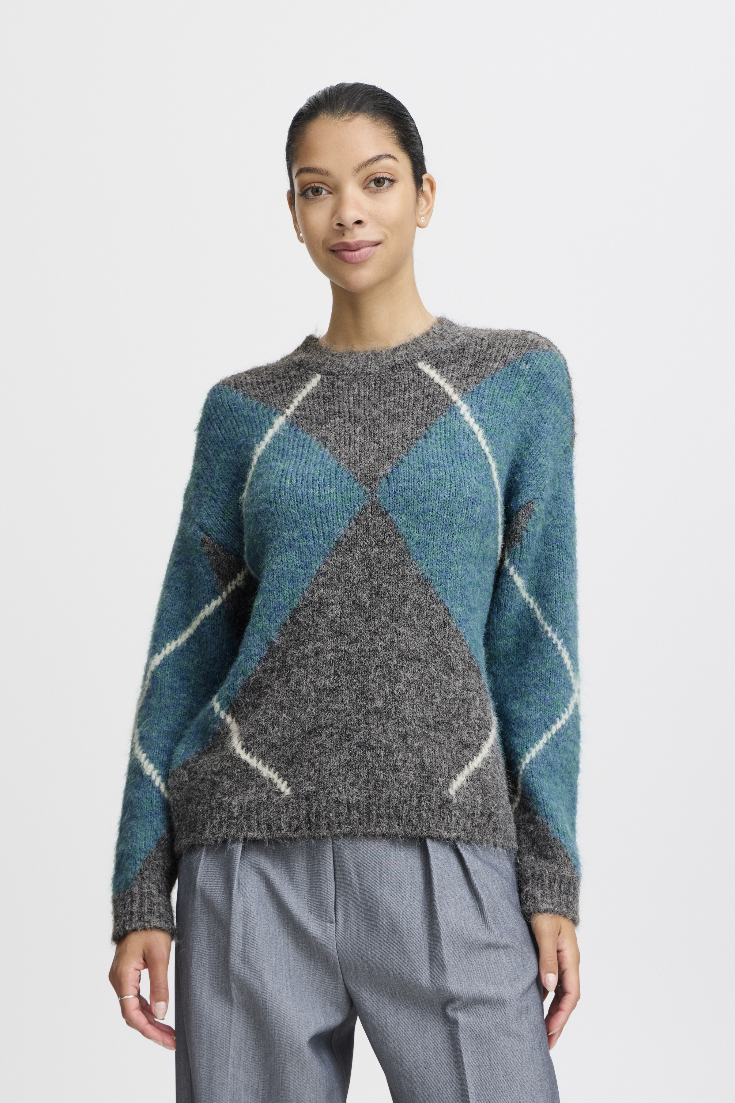 b.young BYMILLER Pullover - Grijs - grootte L vor Vrouwen