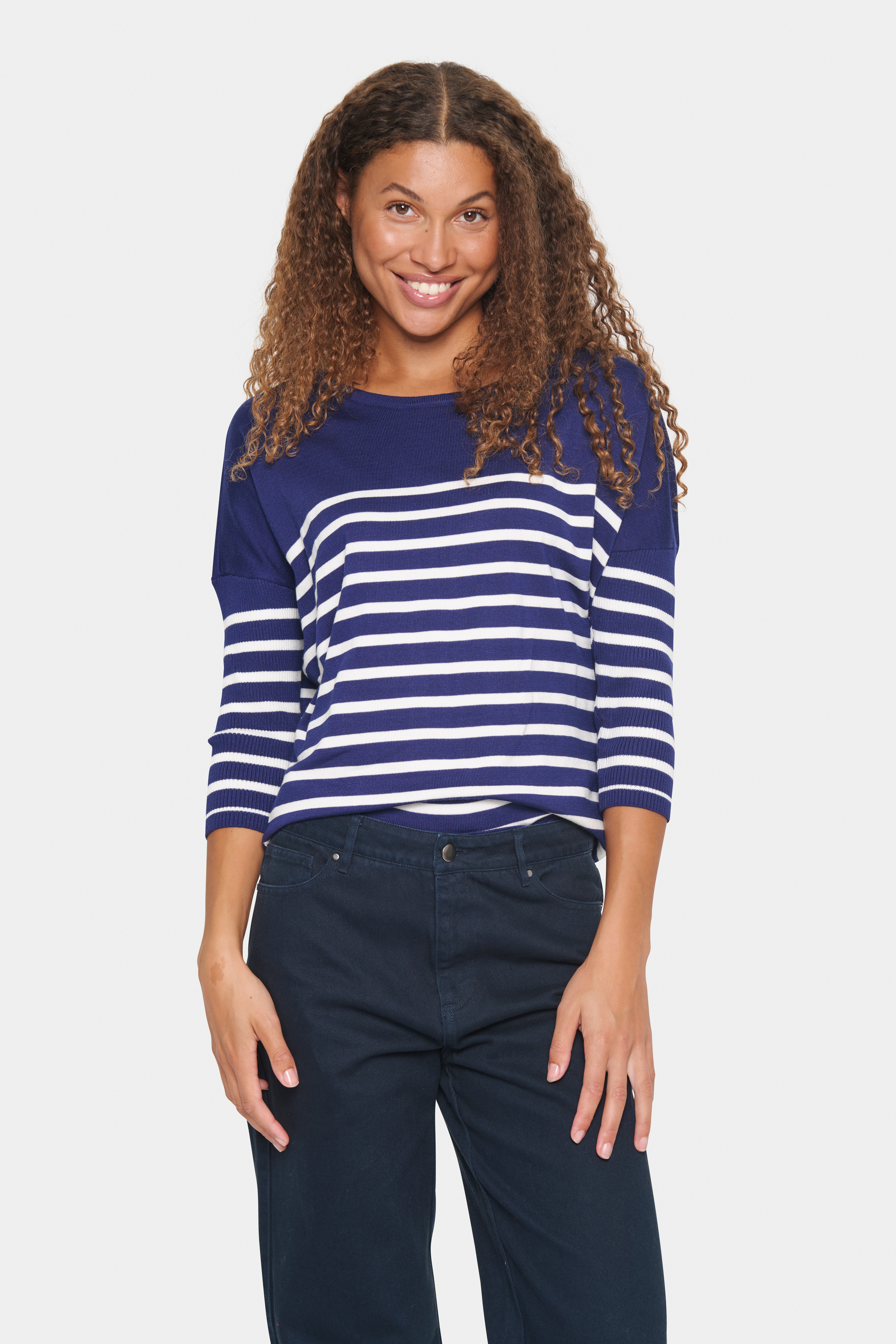 Saint Tropez MilaSZ Pullover - Blå - str XL för Dam