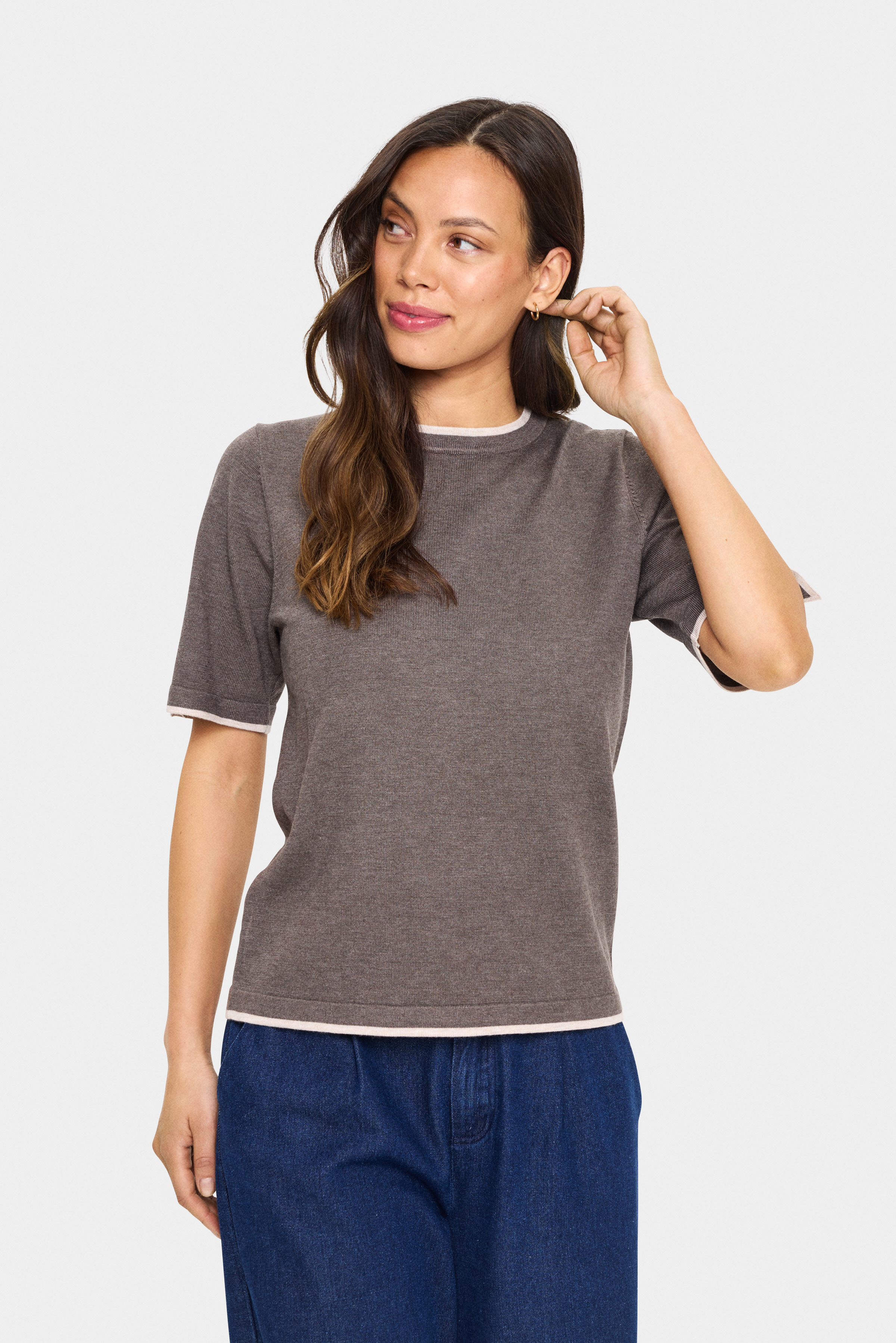 Saint Tropez MilaSZ Pullover i størrelse XL i Brun til Damer