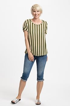 Mørk armygrøn/off-white