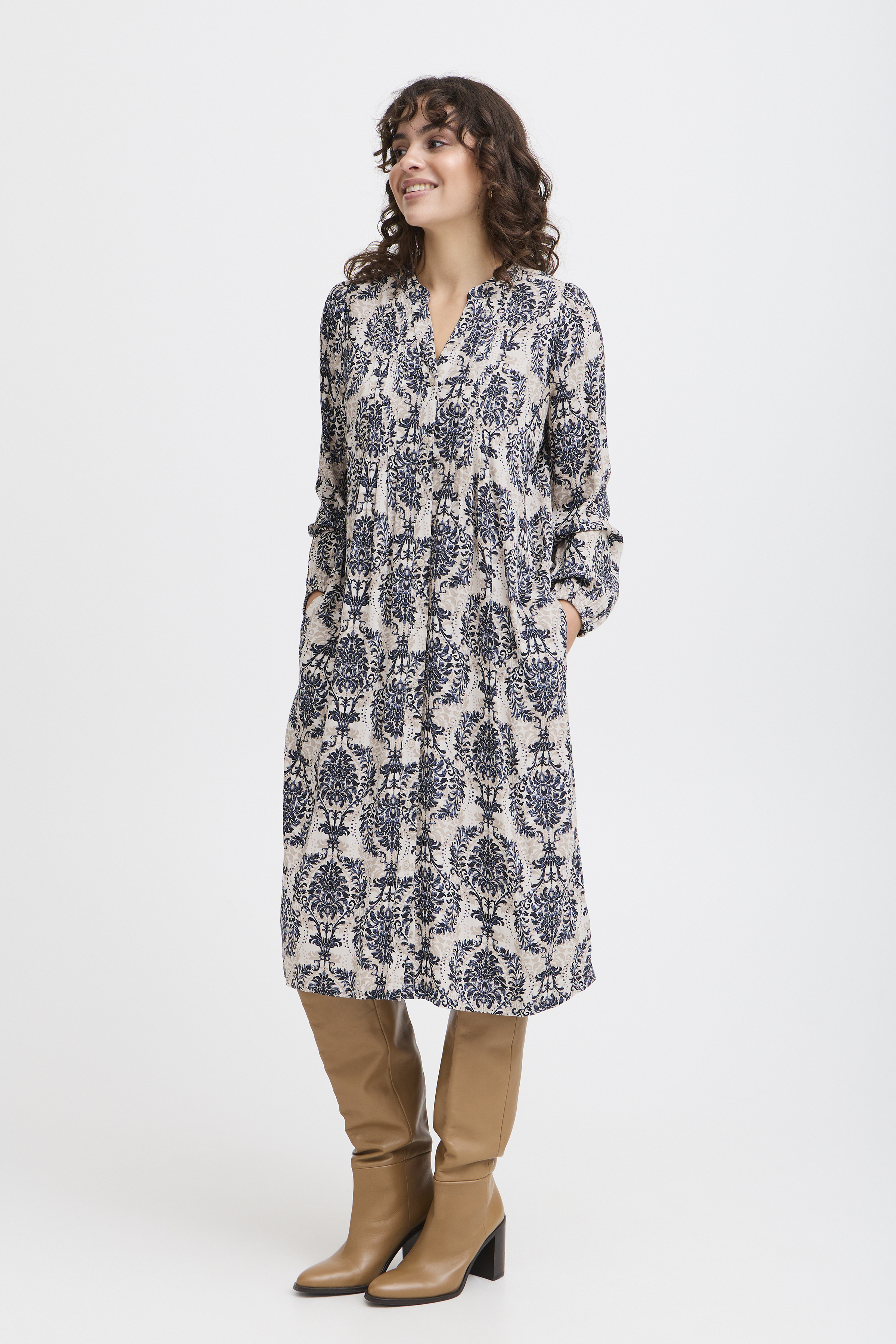 Fransa FRFLOWY Jurk - Grijs - grootte XS vor Vrouwen