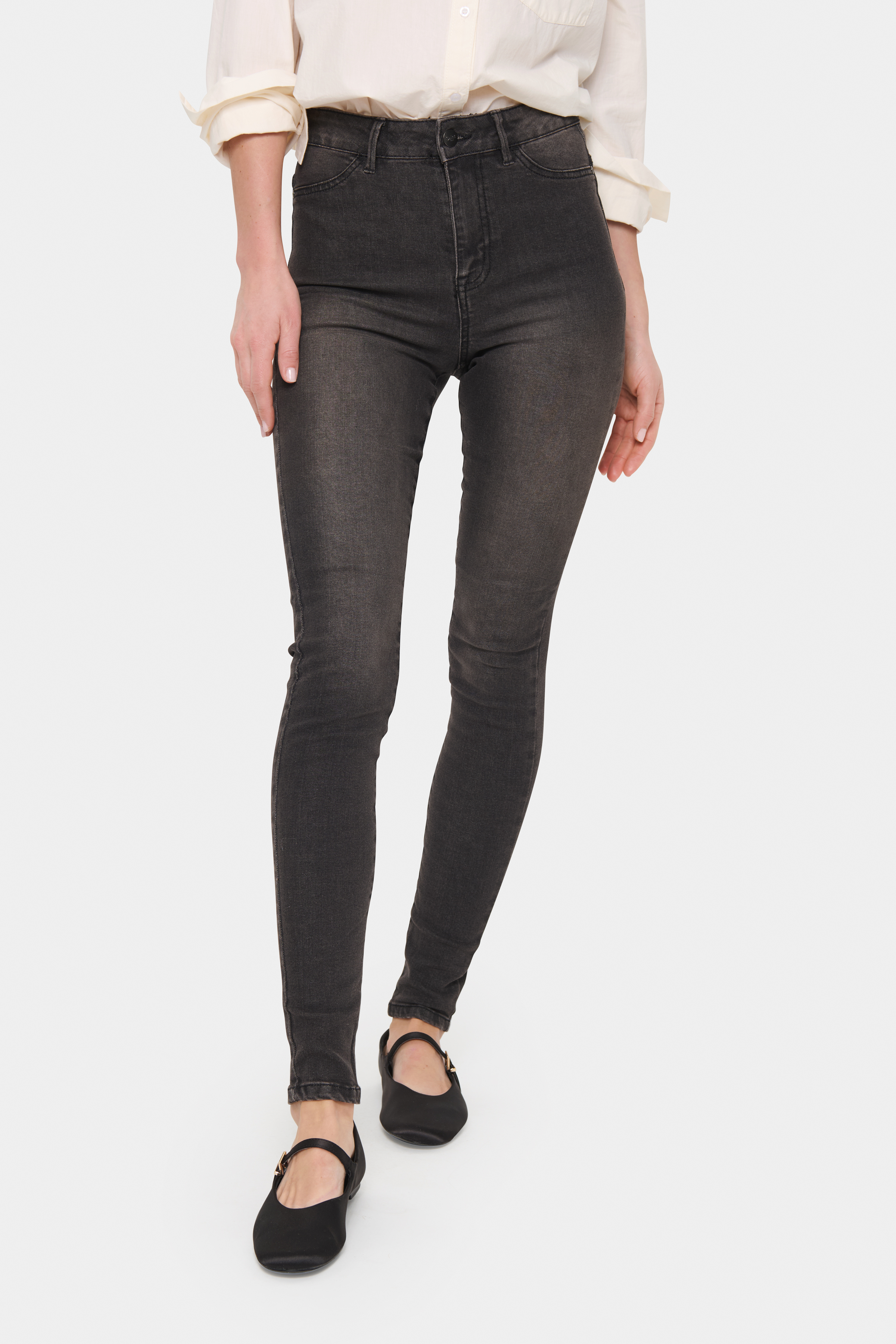 Saint Tropez T5757, Jeans - Grå - str M för Dam