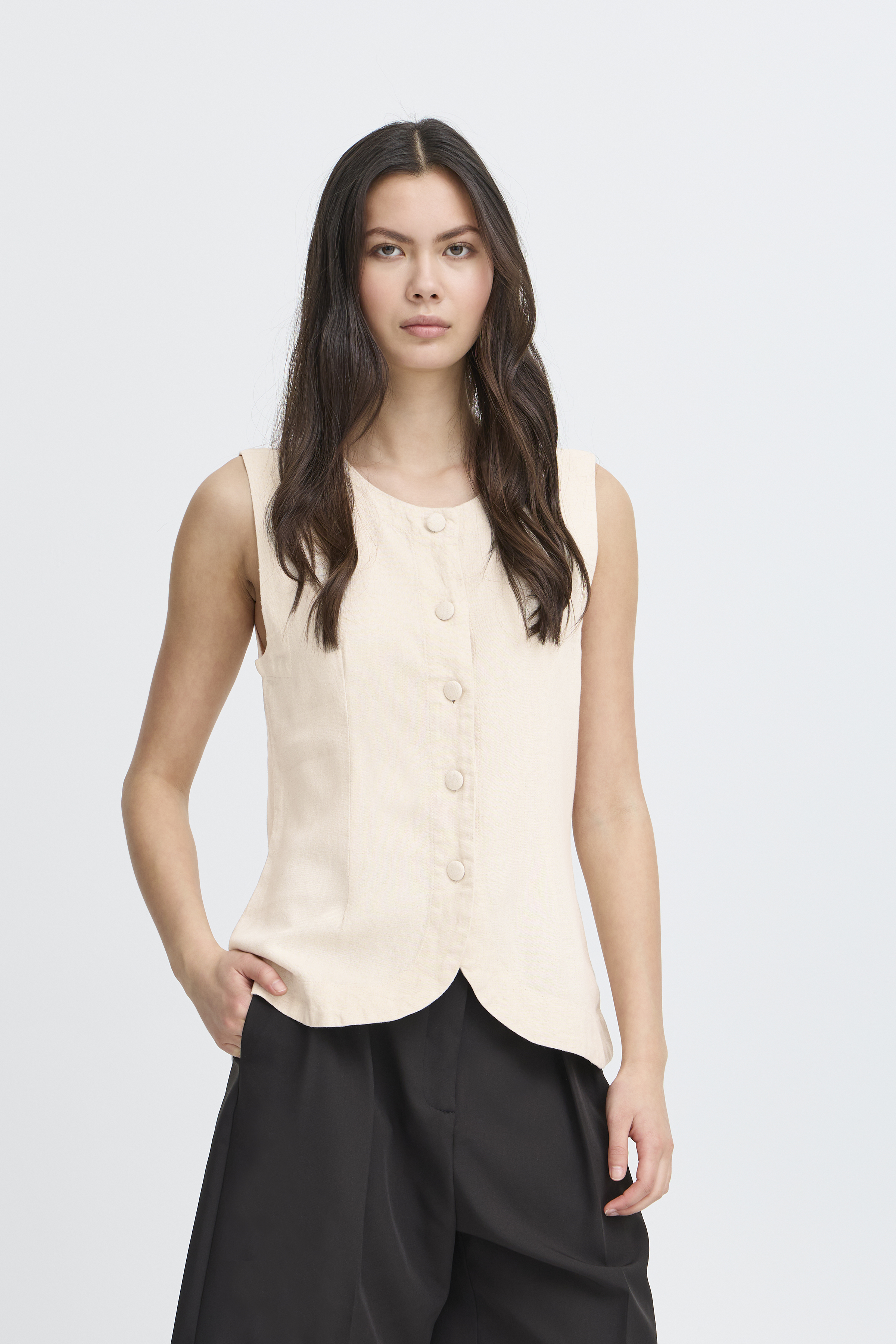 Ichi IHLINNO Vest - Nature - grootte 38 vor Vrouwen