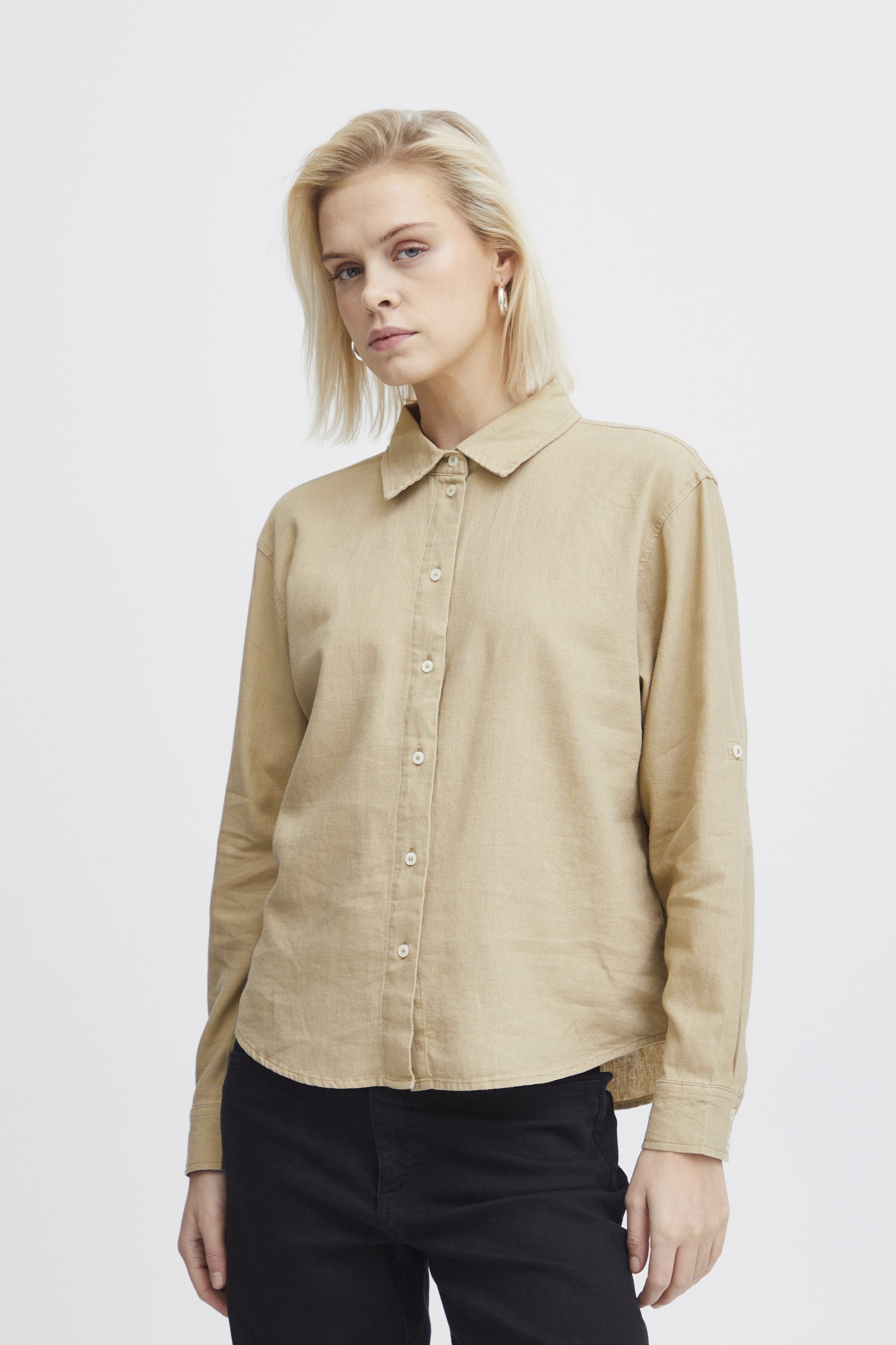 Ichi IHLINO Overhemd - Nature - grootte 42 vor Vrouwen