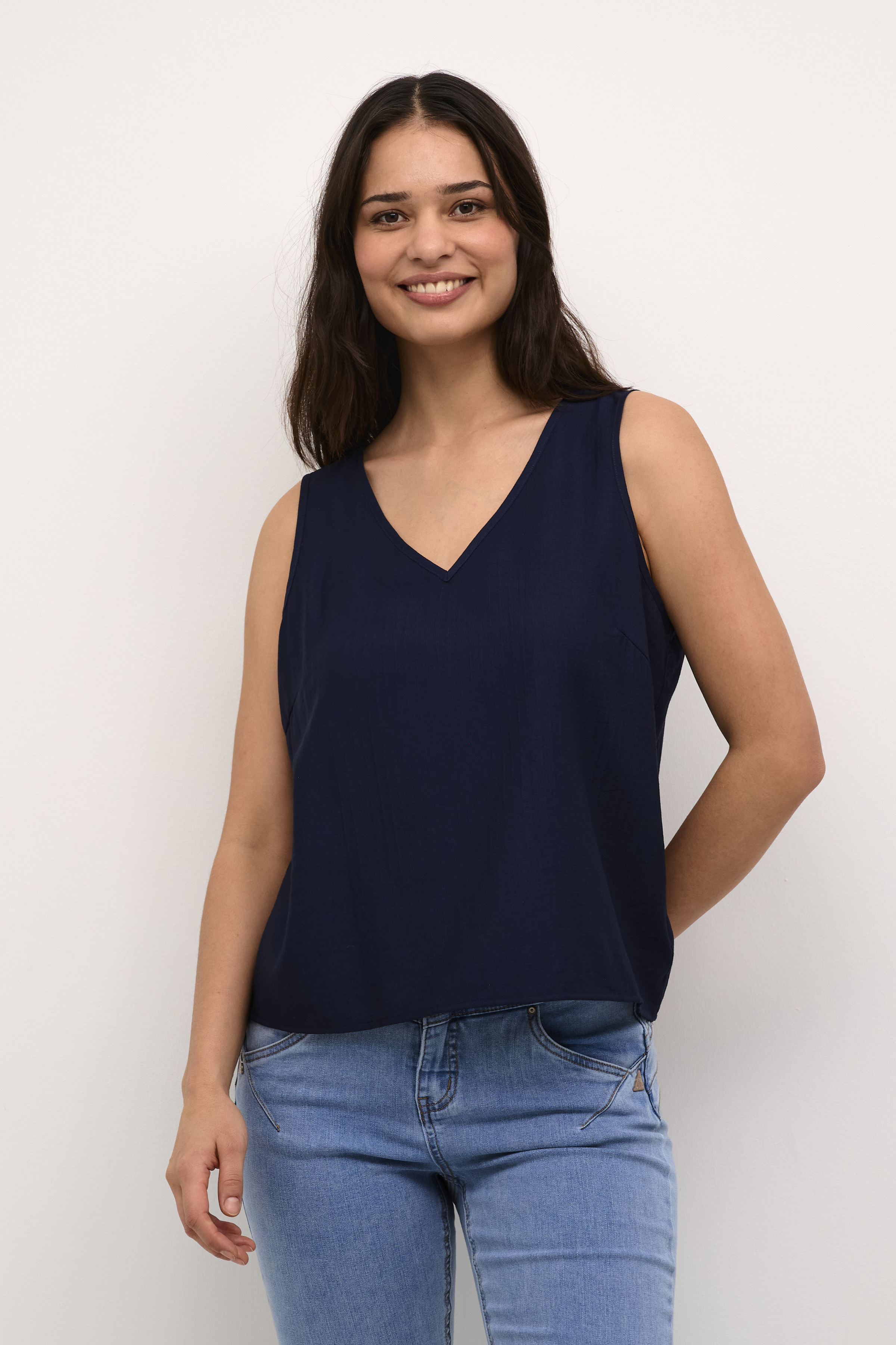 Cream CRLori Top - Blå - str 34 för Dam