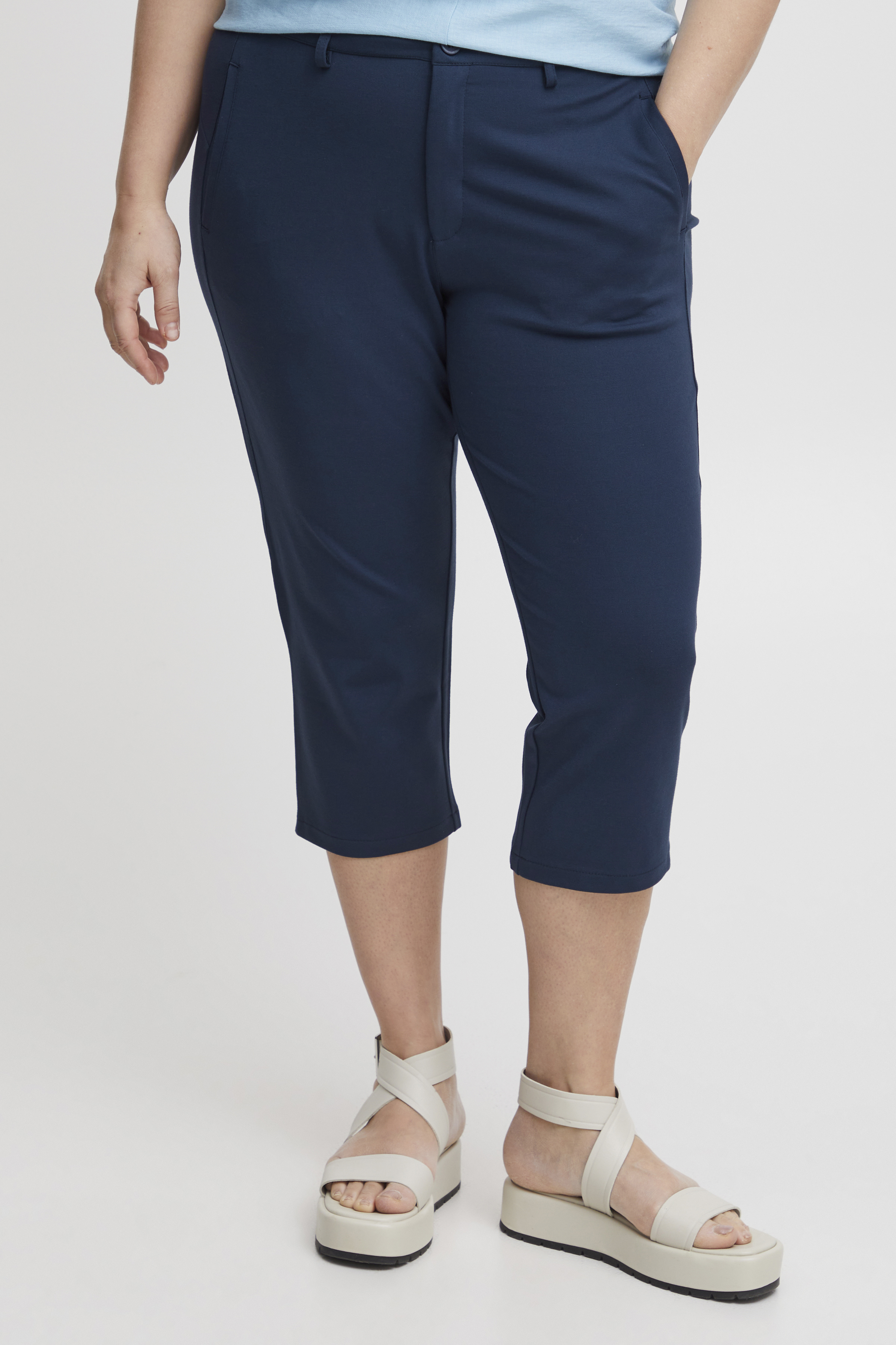 Fransa Plus Size Selection FPLANO Byxor - Blå - str 54 för Dam