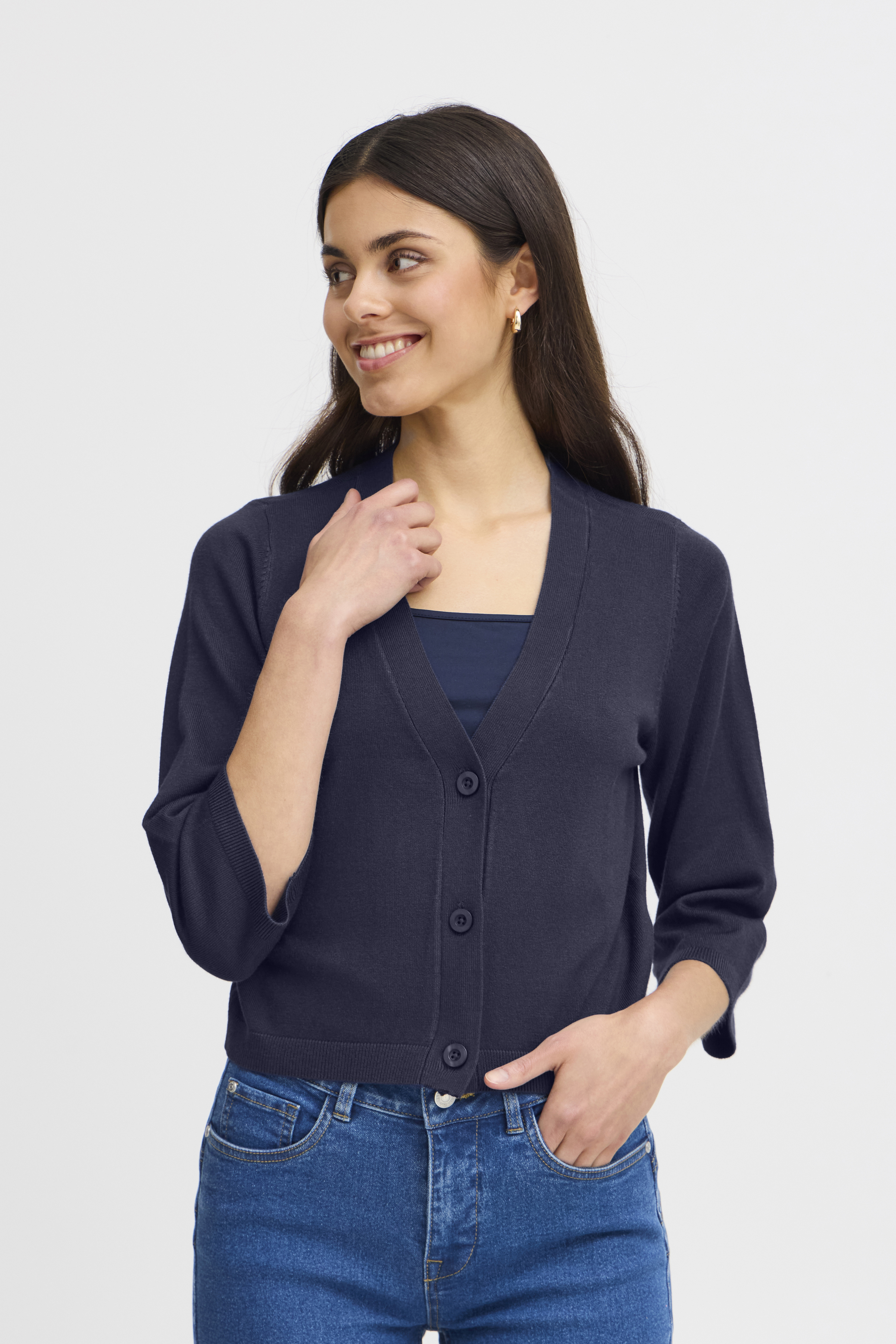 Fransa FRCLIA Cardigan - Blå - str S för Dam