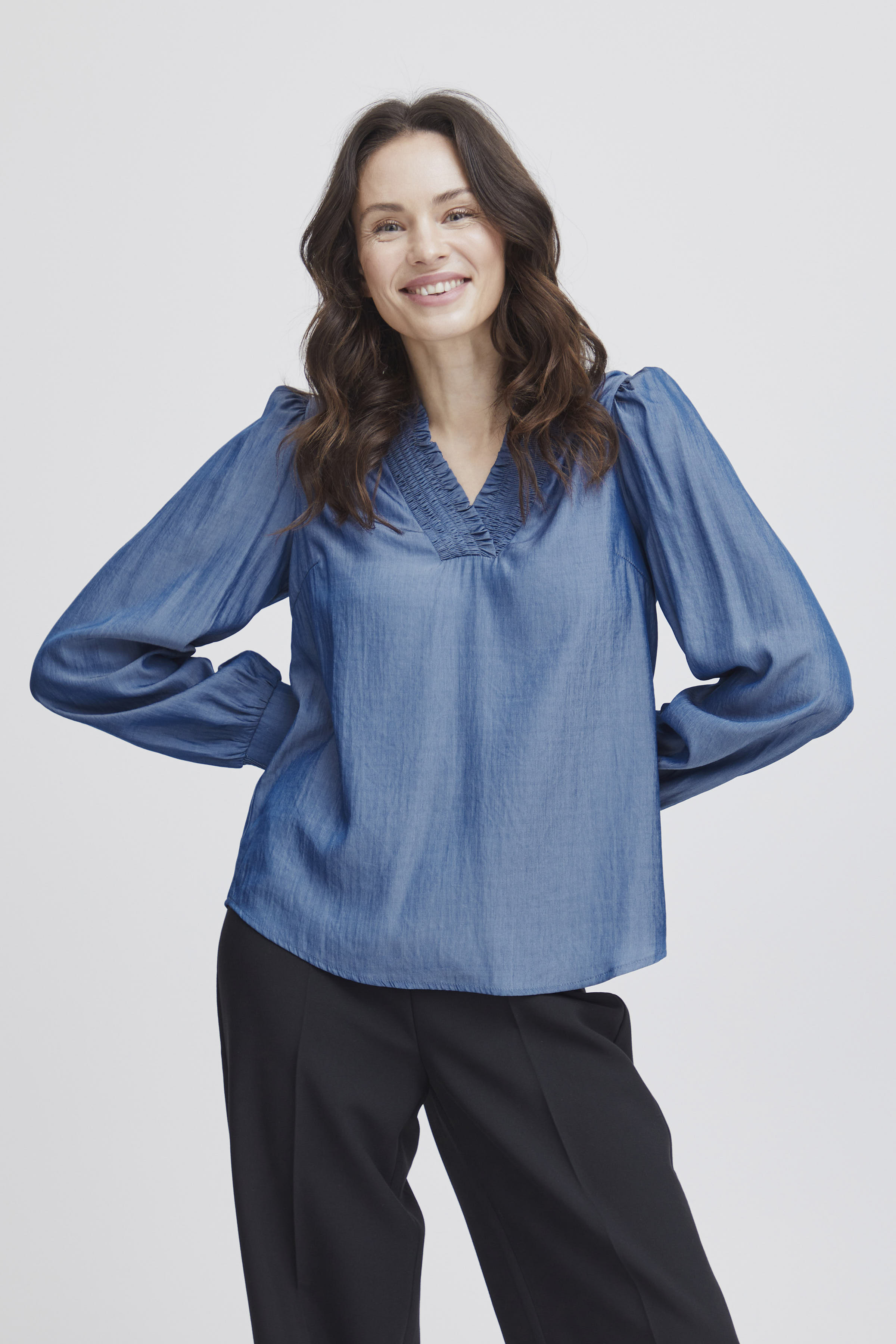 Fransa FXSHIRTI Blus - Blå - str L för Dam