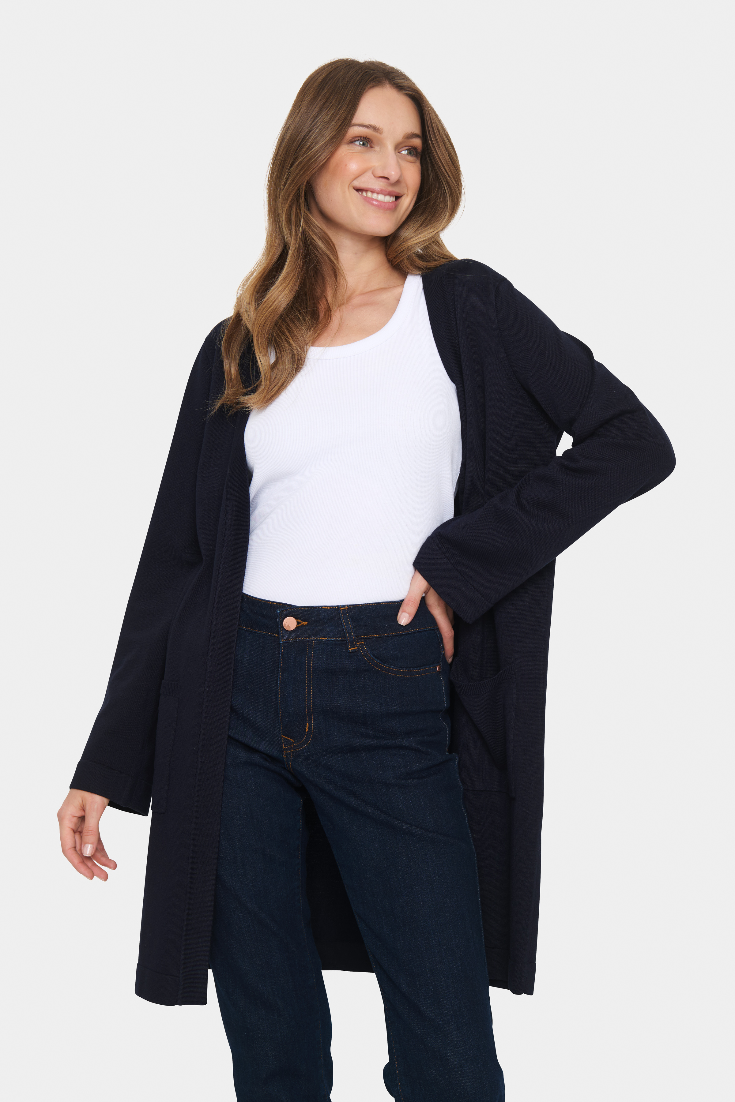 Saint Tropez KilaSZ Cardigan - Blå - str S för Dam