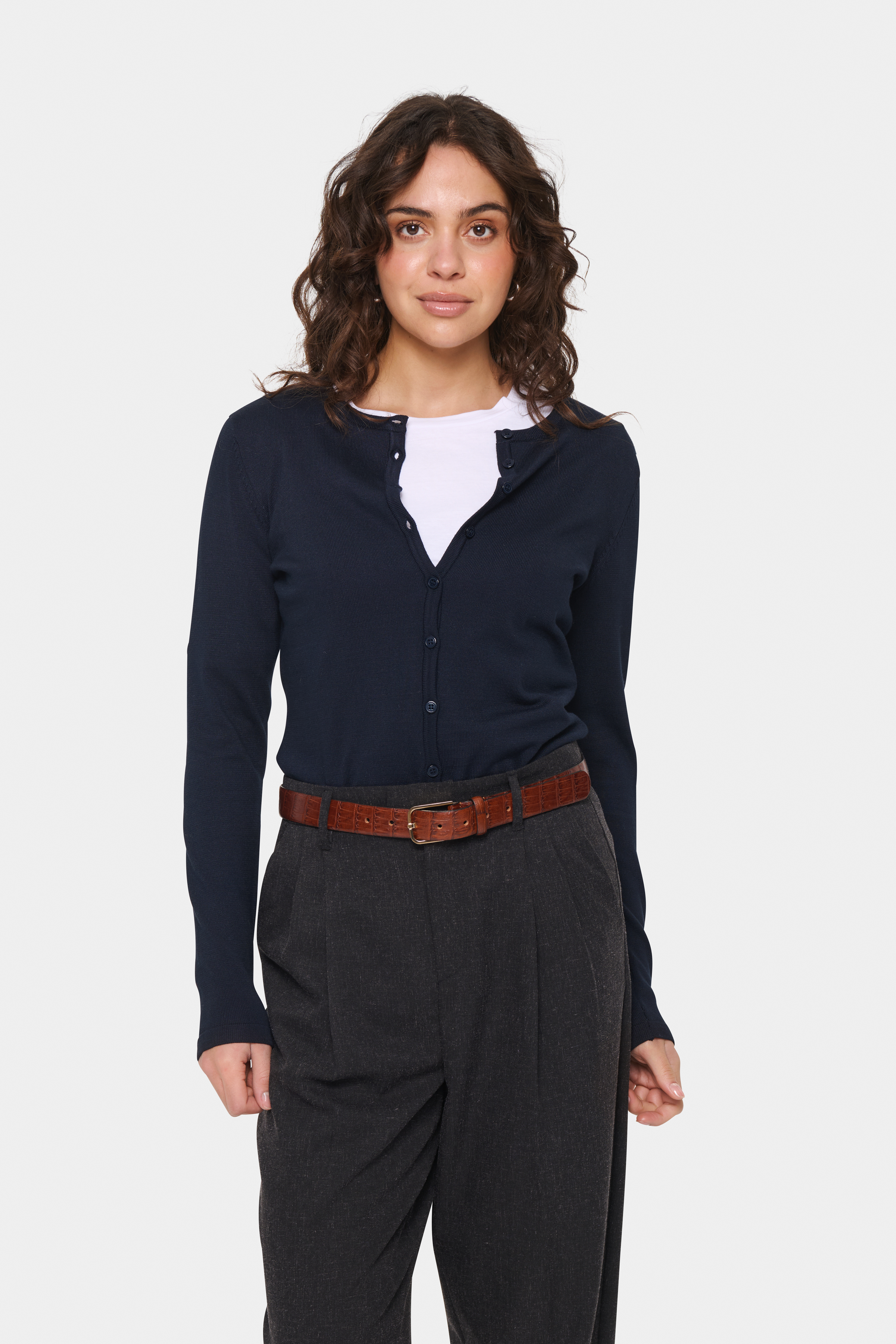 Saint Tropez MilaSZ R-Neck Cardigan - Blauw - grootte XS vor Vrouwen