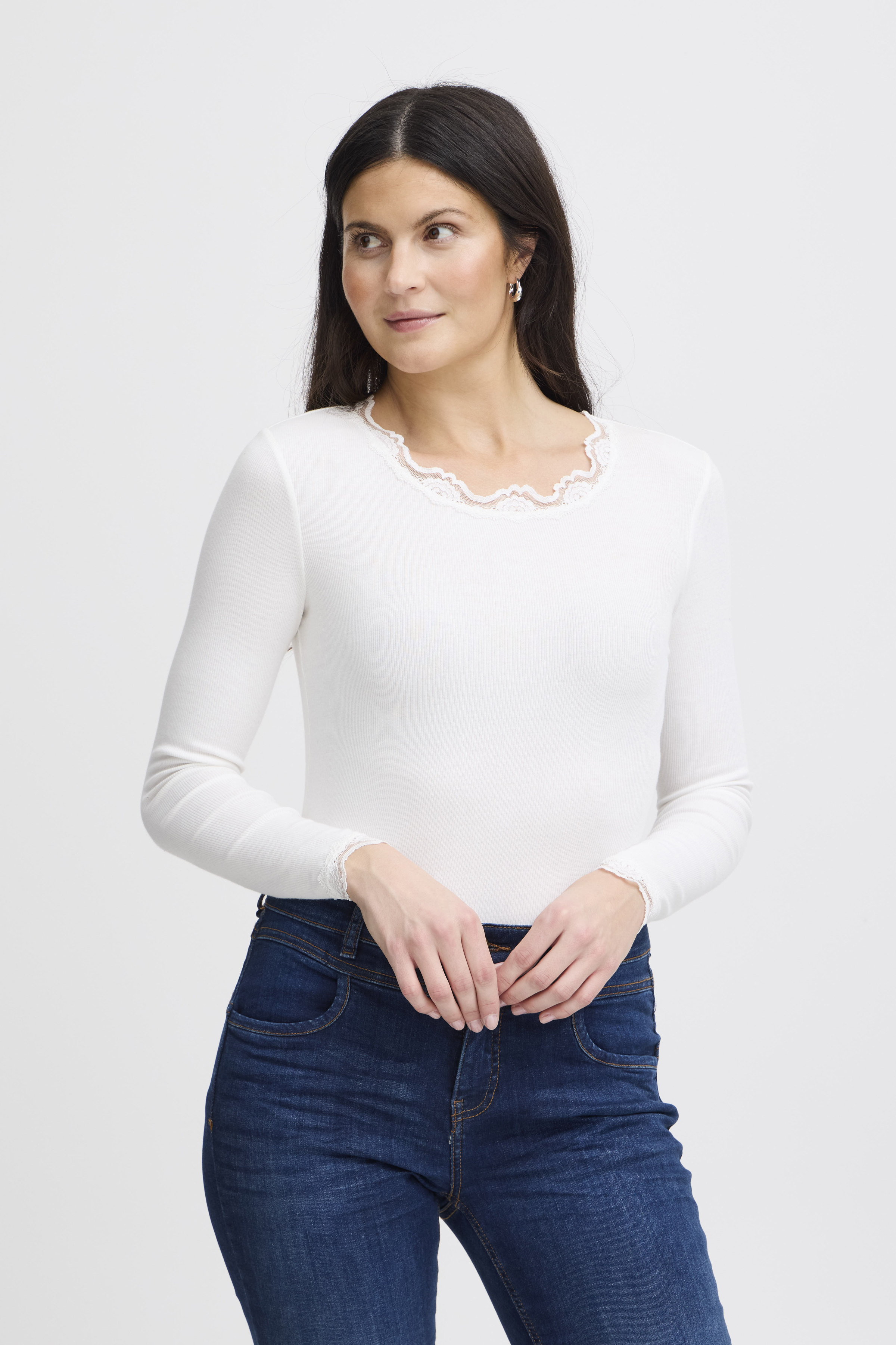 Fransa FRHIZAMOND T-shirt - Wit - grootte L vor Vrouwen