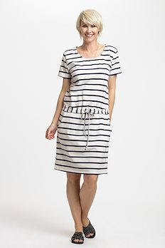 Off-white/marineblå