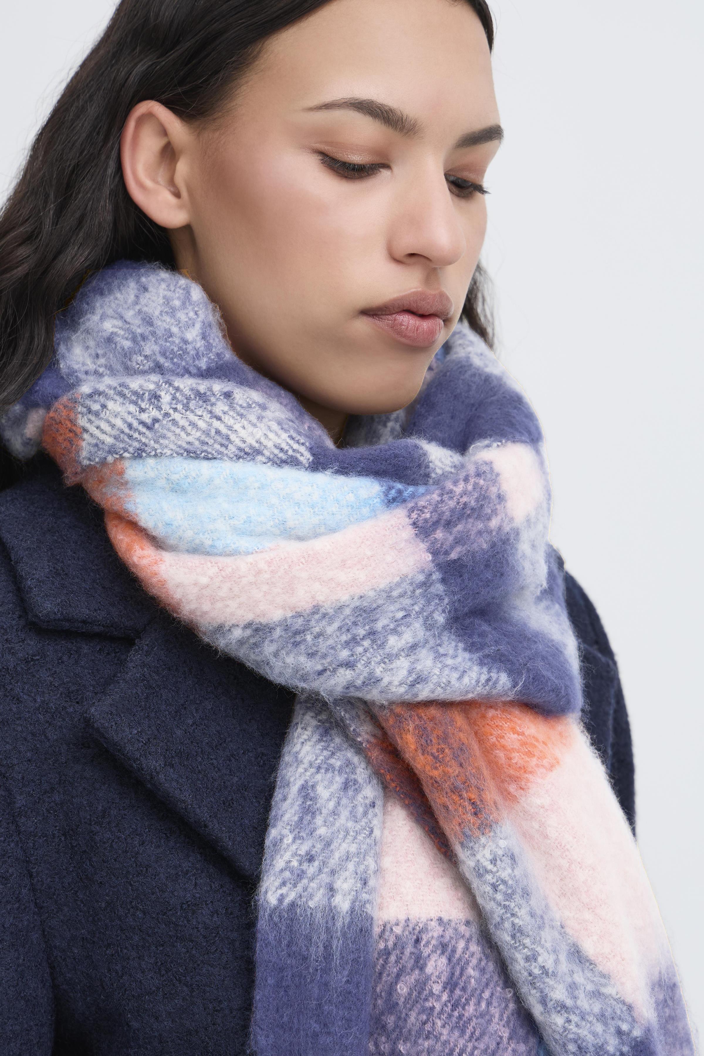 ICHI accessories IALAJA Scarf - Blå - str ONE för Dam