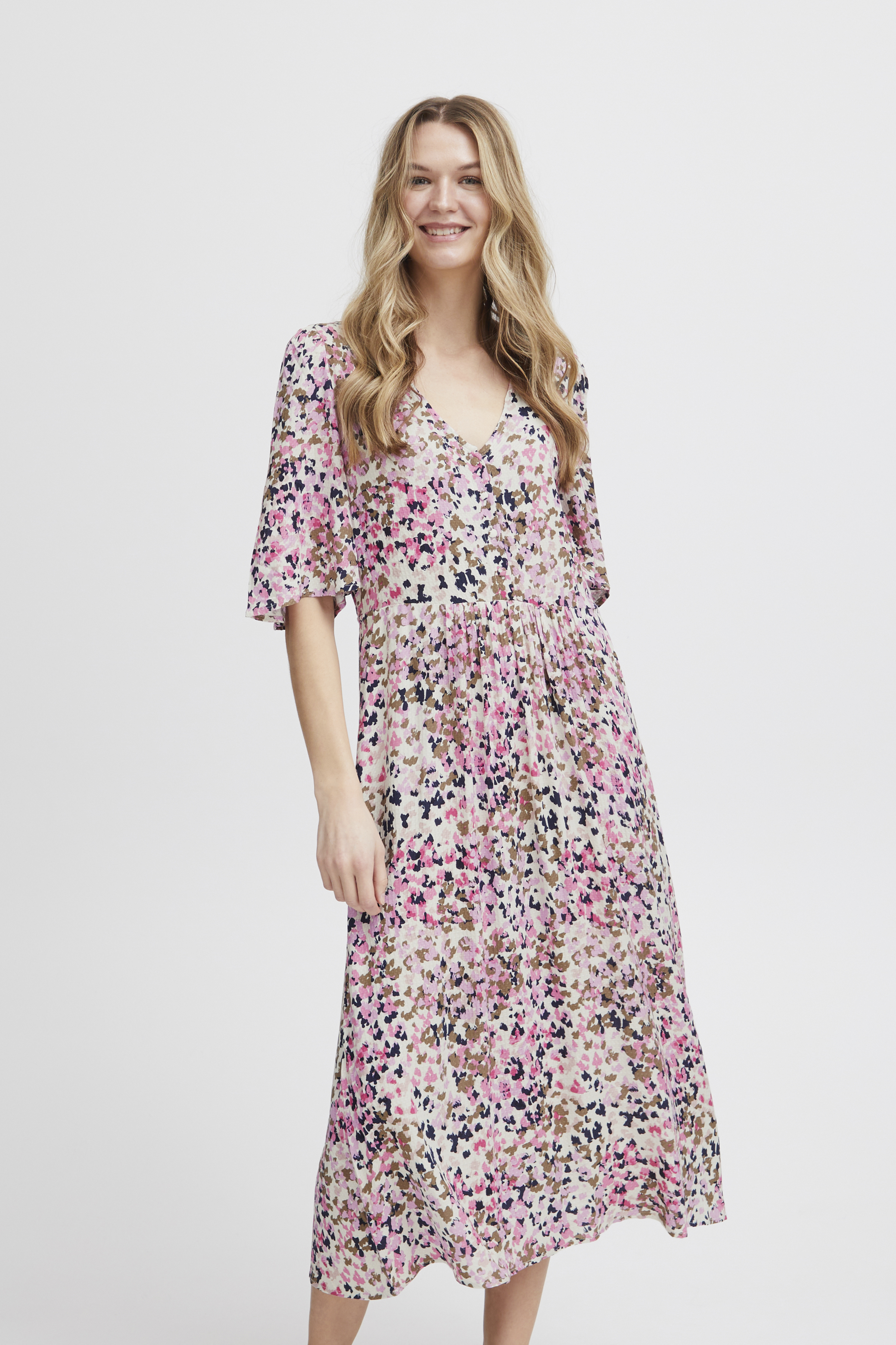 Fransa FROLIVA Jurk - Pink - grootte M vor Vrouwen