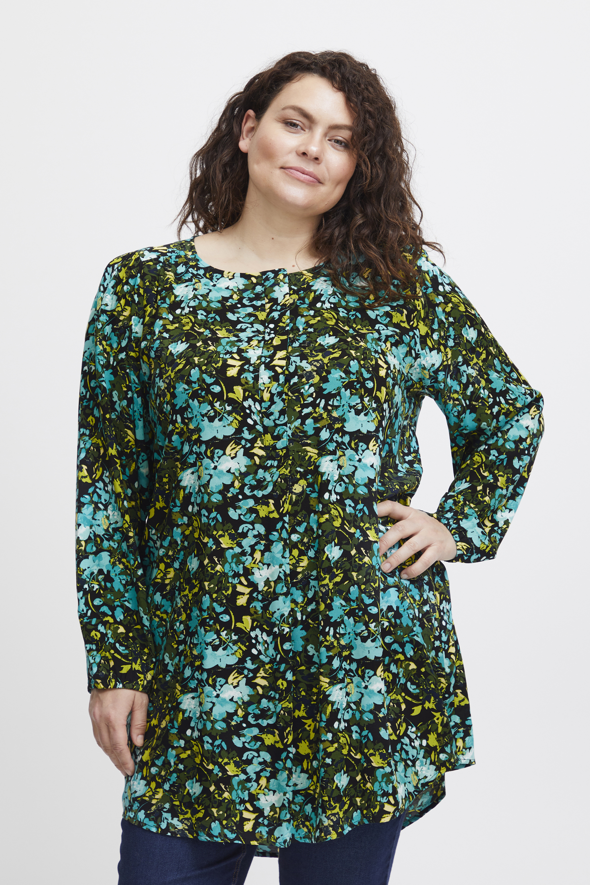 Fransa Plus Size Selection FPKIKI Blouse - Groente - grootte 42 vor Vrouwen
