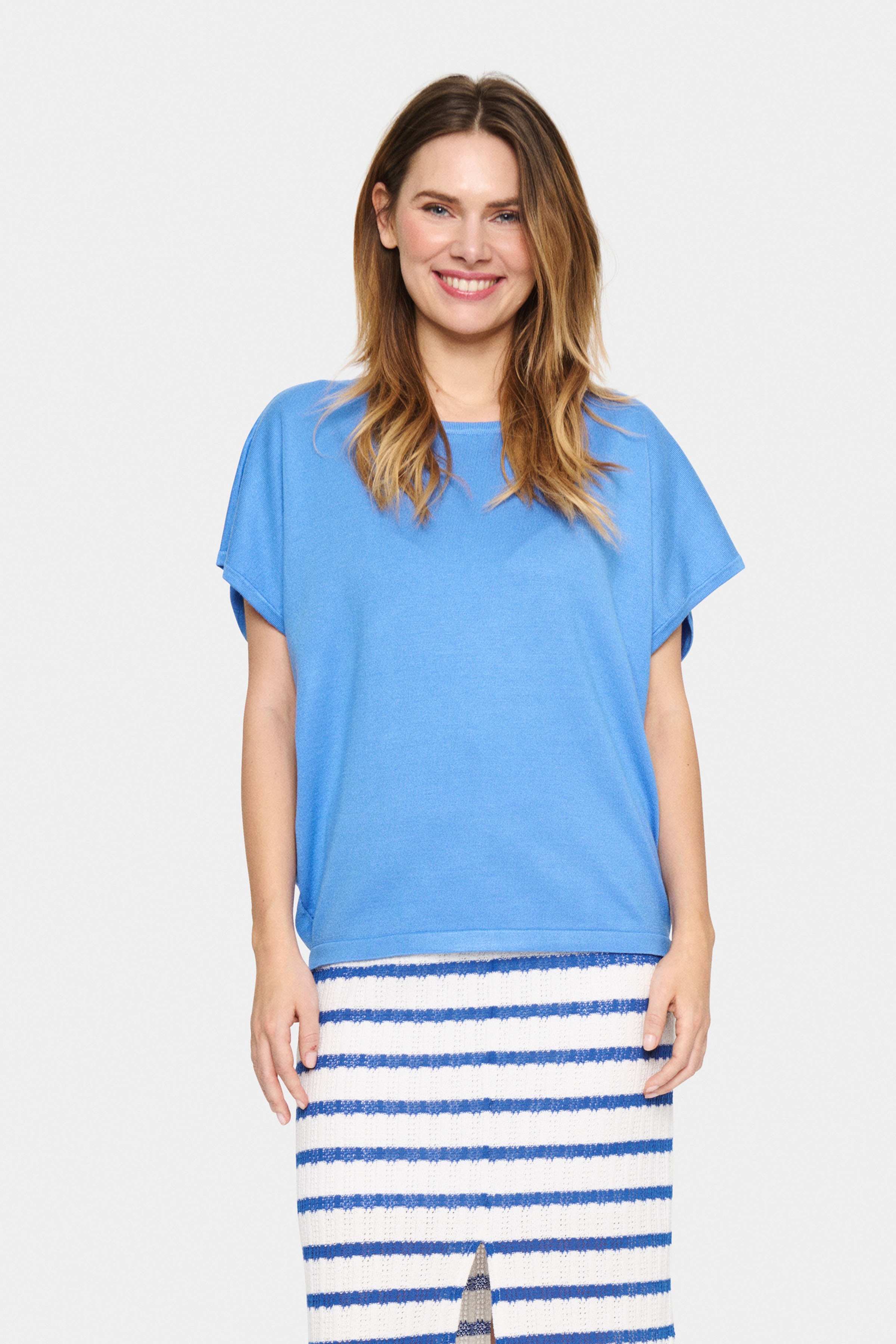 Saint Tropez MilaSZ Pullover - Blå - str S för Dam