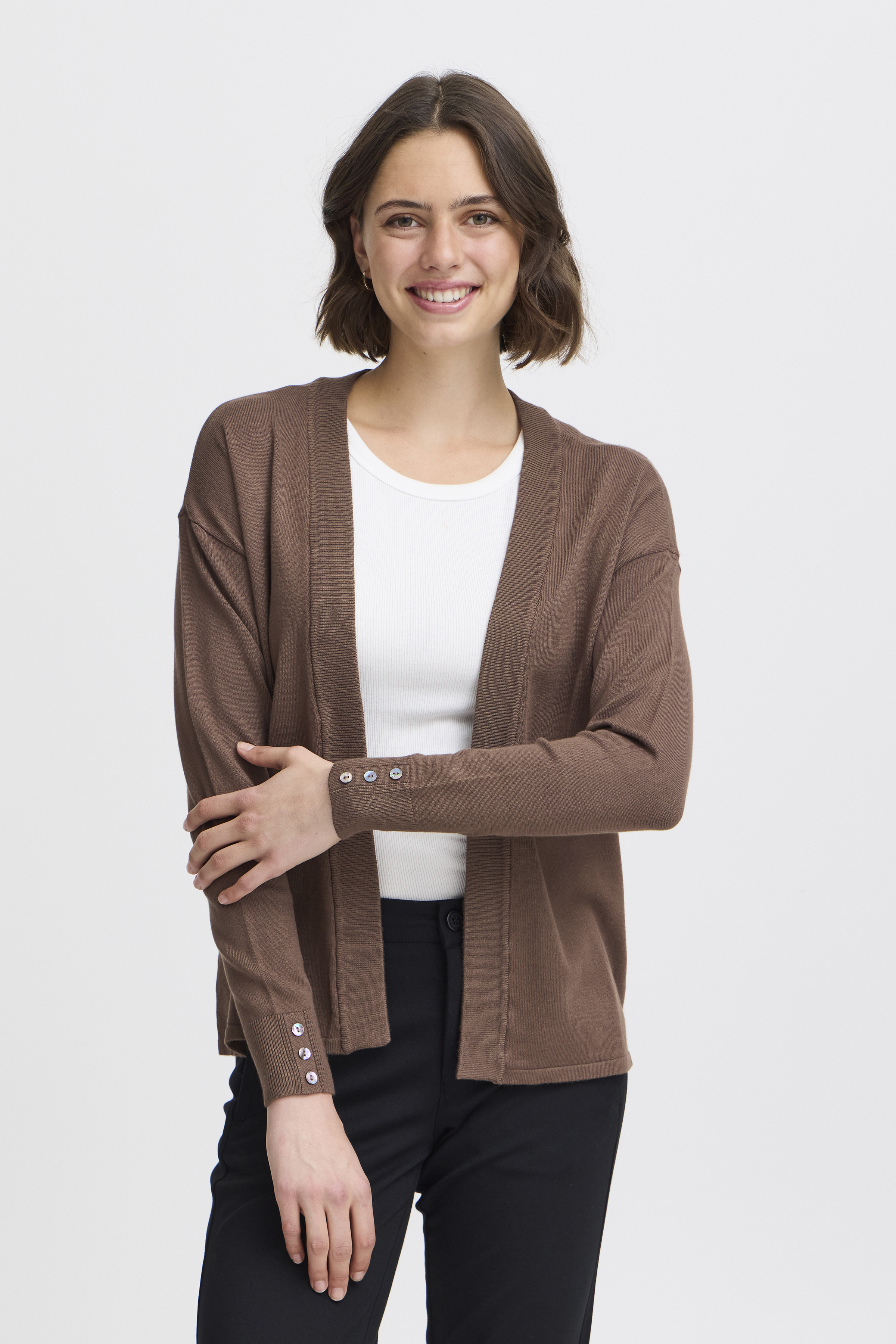 Fransa FRCLIA Cardigan i størrelse XS i Brun til Damer