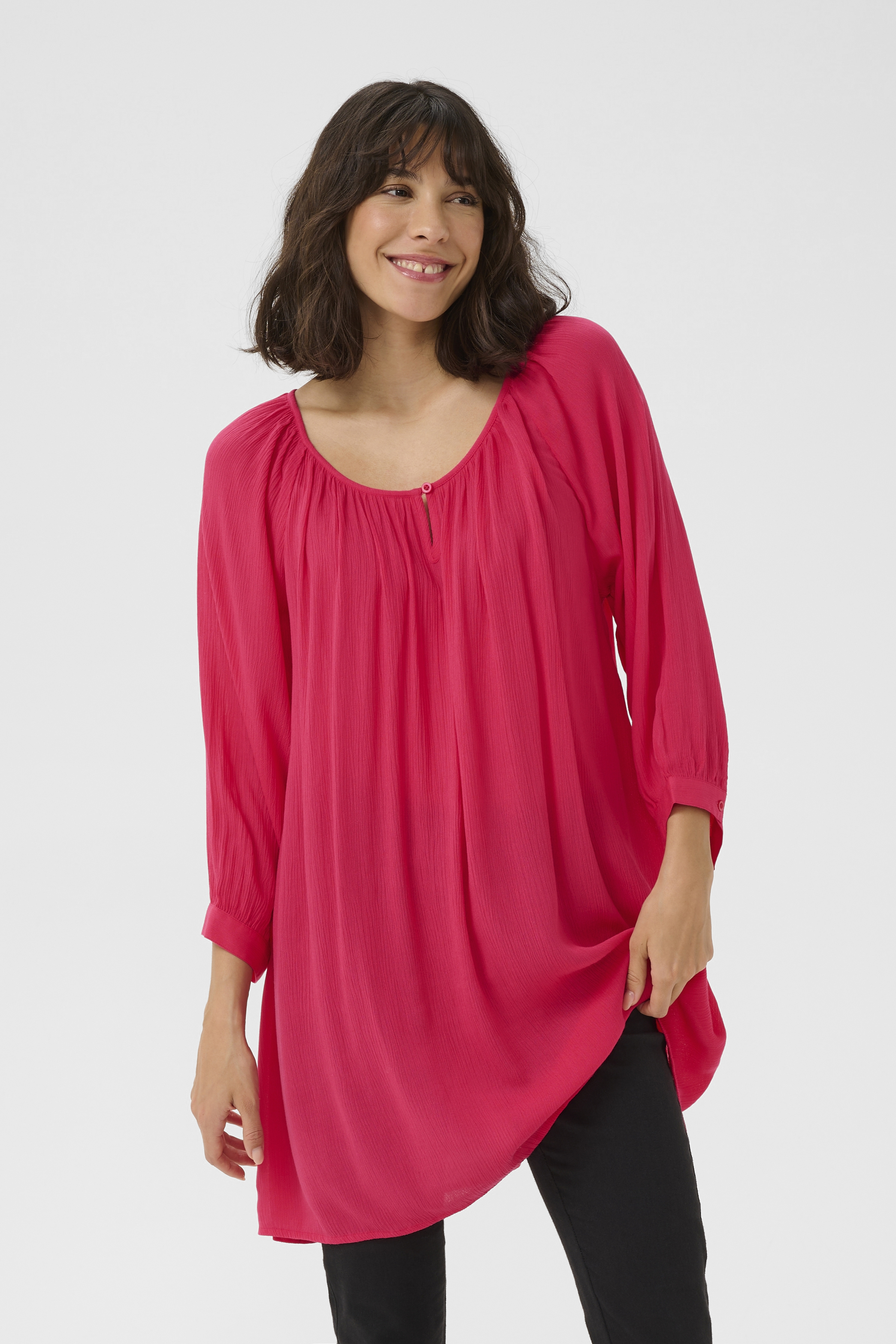 Kaffe Amber Tuniek - Rood - grootte 34 vor Vrouwen