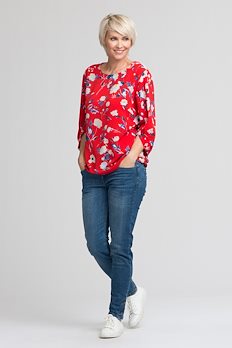 Rød/off-white