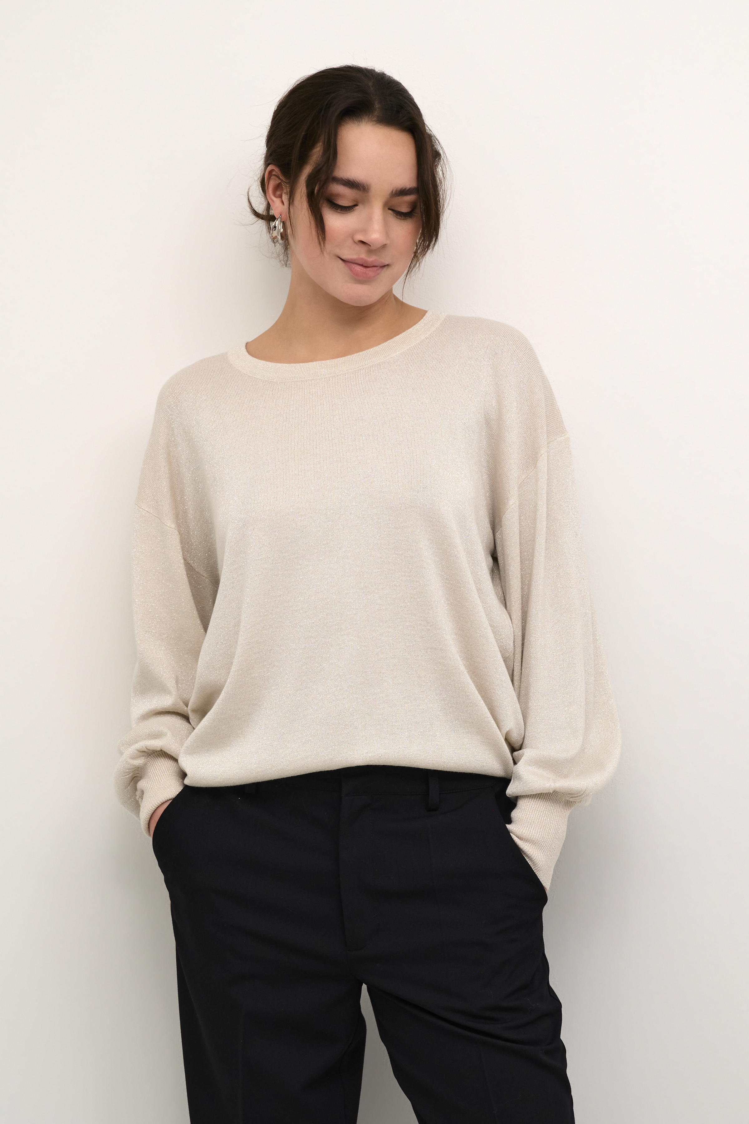 Kaffe KAregina Pullover - Vit - str XS för Dam