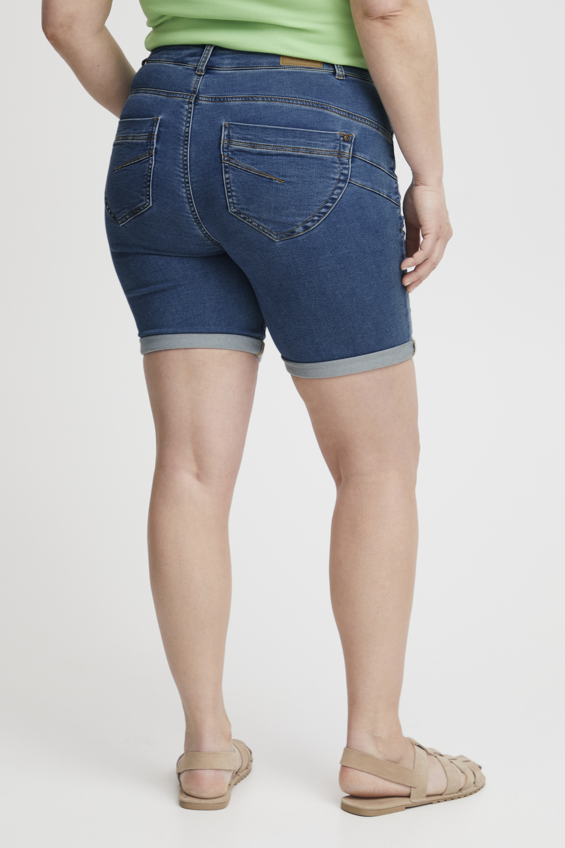 Fransa Plus Size Selection FPVILJA Shorts - Blauw - grootte 54 vor Vrouwen
