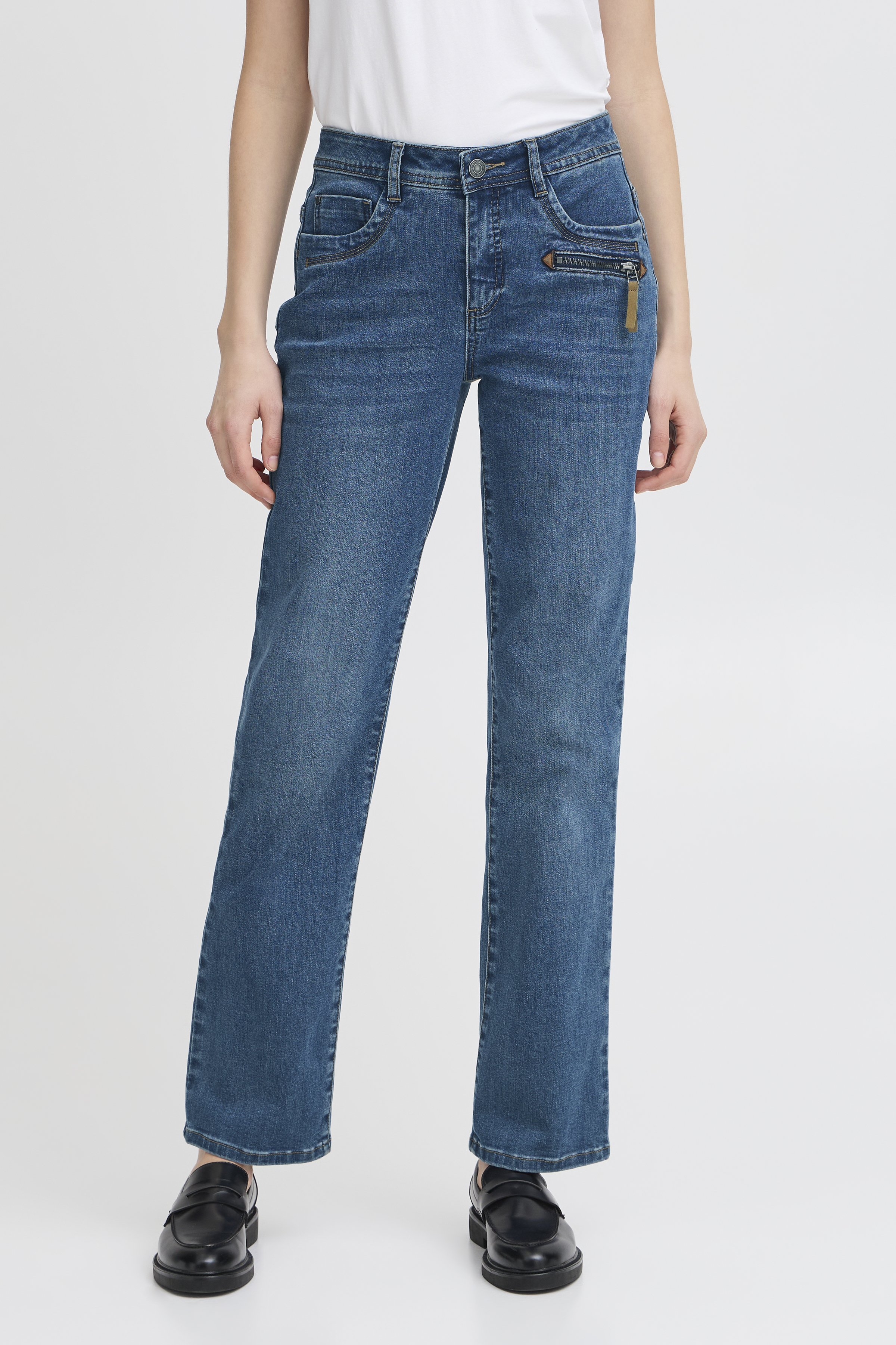Fransa FRLISSI Jeans in grootte 38/32 in Blauw - door 64% Katoen, 23% Polyester, 10% Viscose, 3% Elastaan voor Vrouwen