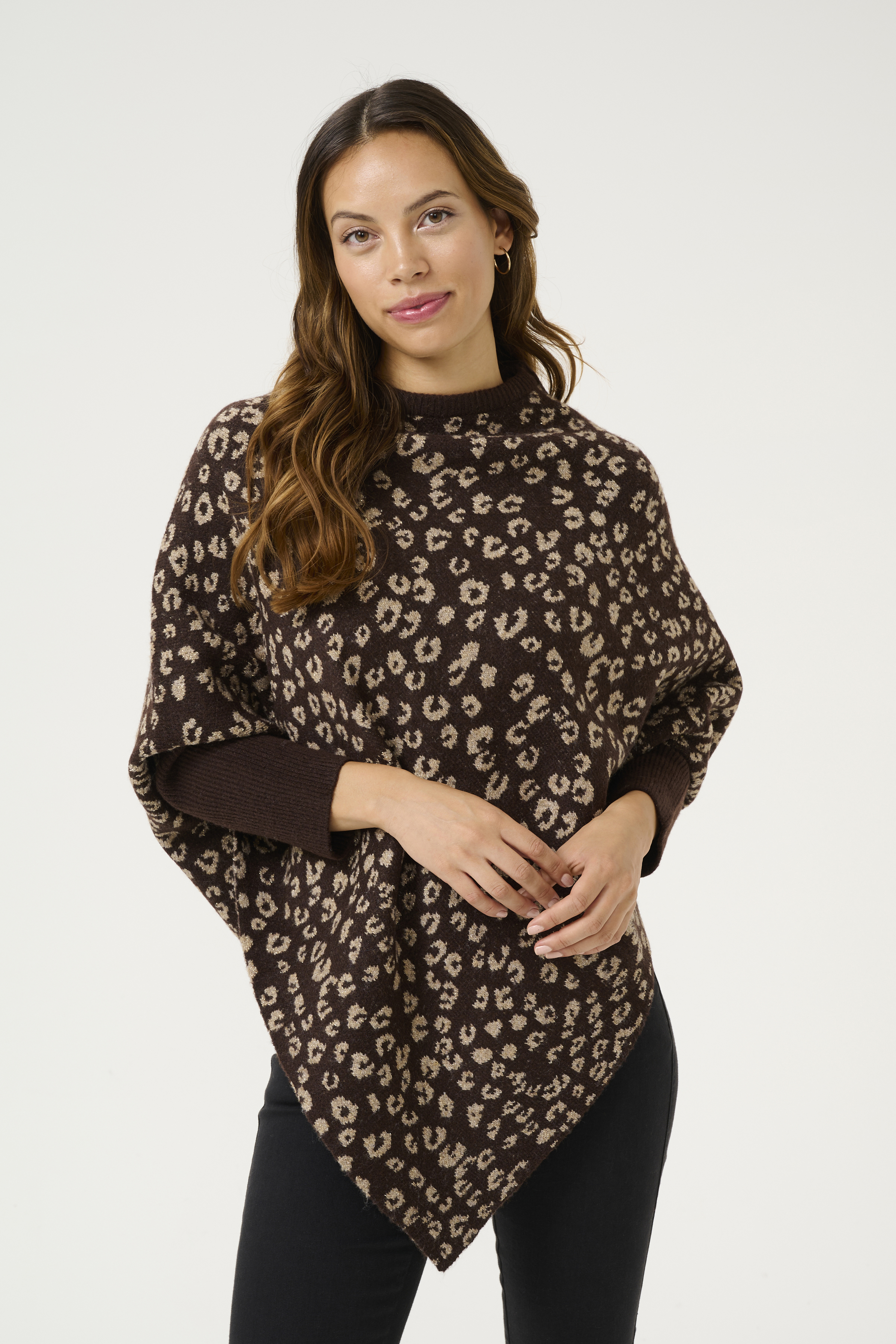 Kaffe KAmolly Poncho - Multi color - str ONE för Dam