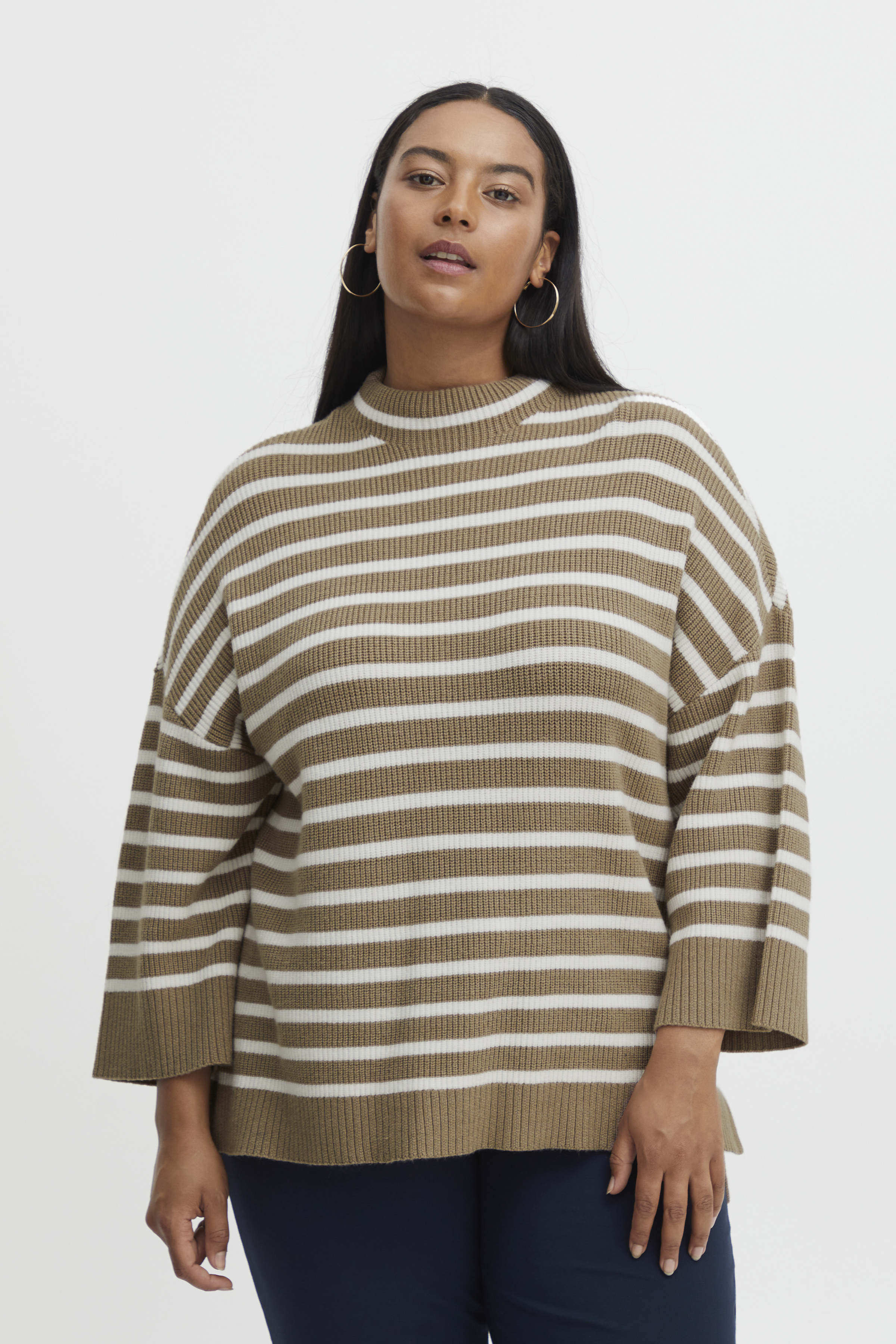 Fransa Plus Size Selection FPALLY Pullover - Nature - str 54 för Dam